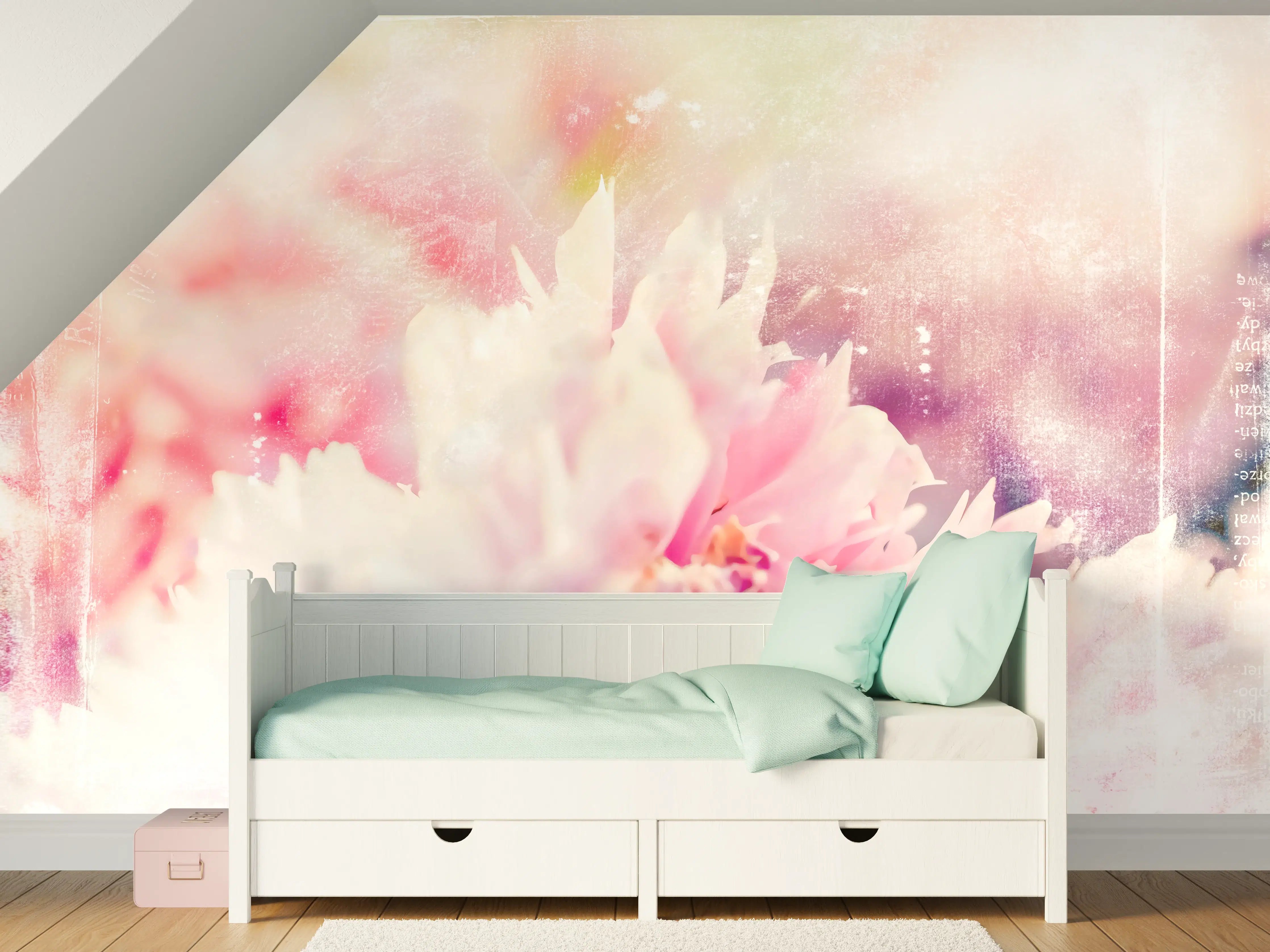 Kinderzimmer Wandgestaltung - Florale Darstellung