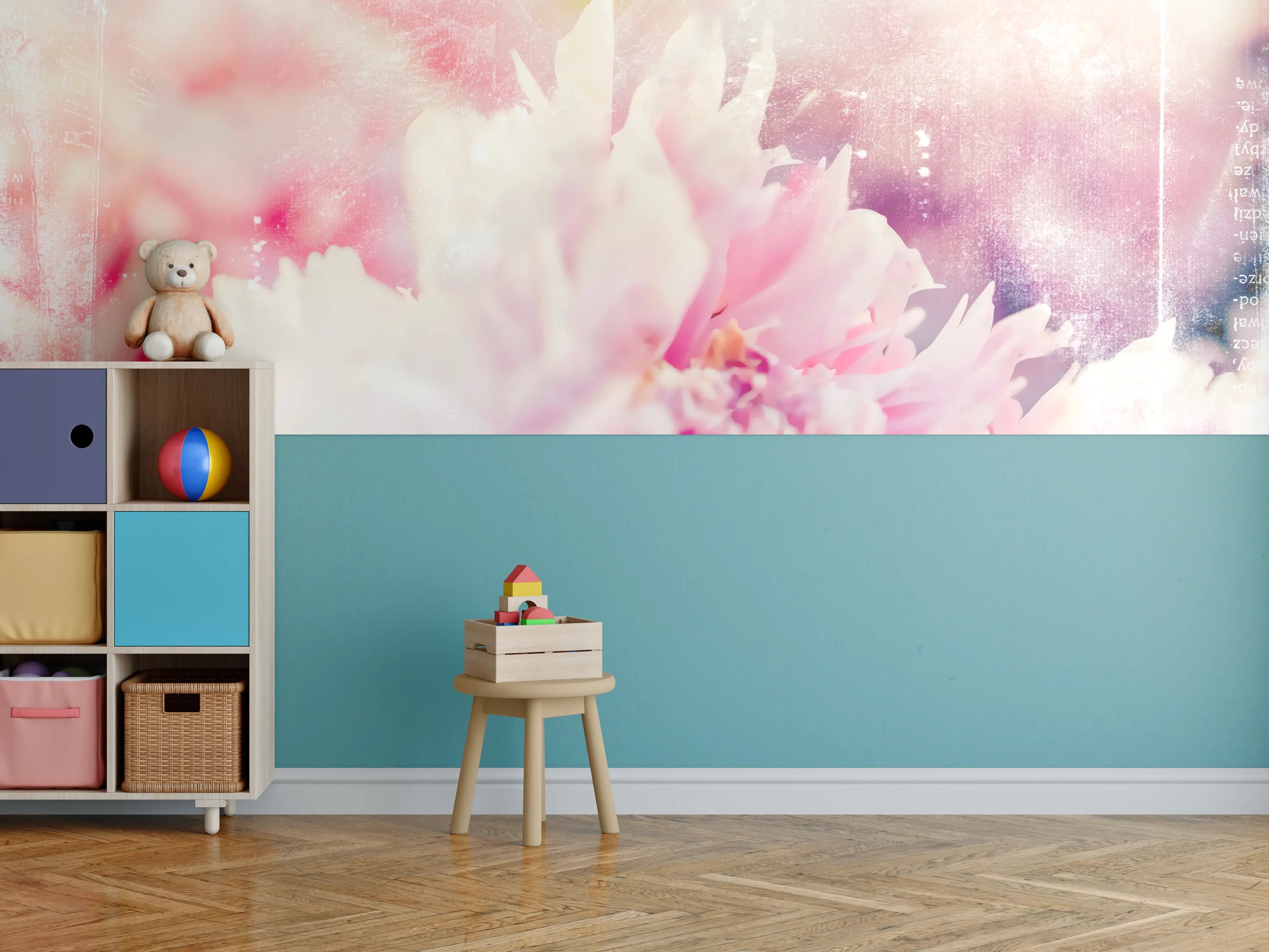 Kinderzimmer Wandgestaltung - Florale Darstellung