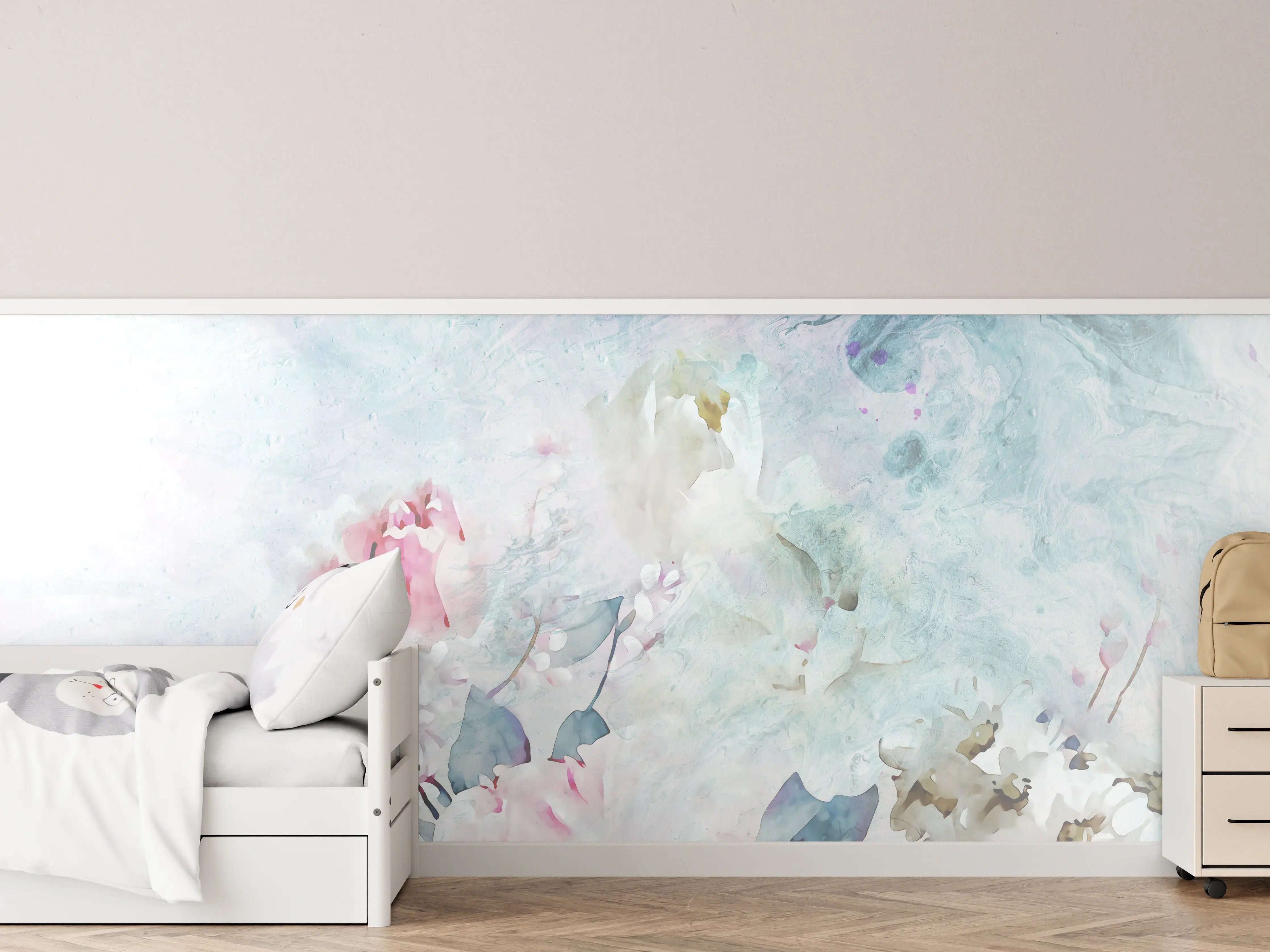 Kinderzimmer Wandgestaltung - Florale Kunst - Blumen Portrait