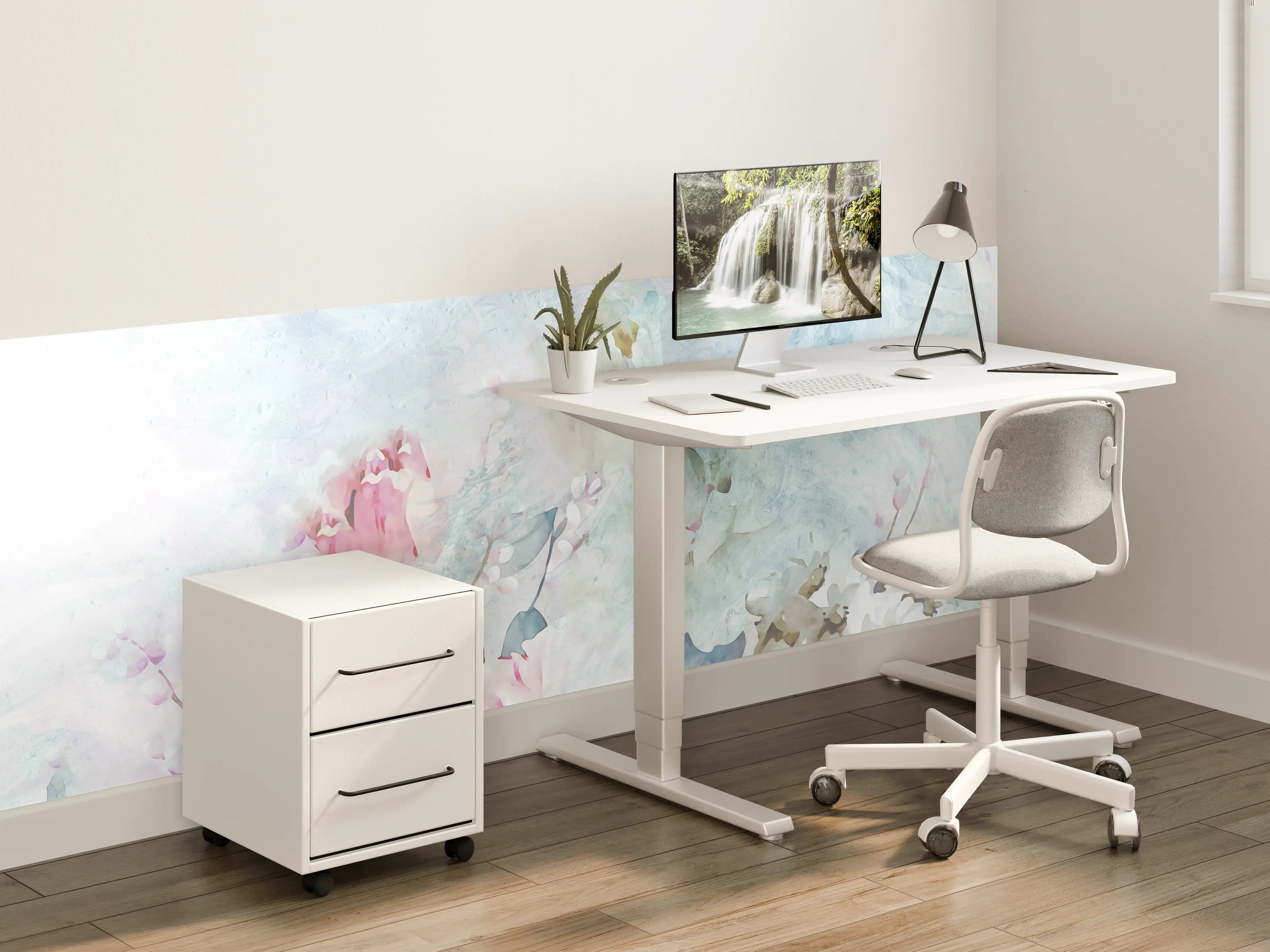 Kinderzimmer Wandgestaltung - Florale Kunst - Blumen Portrait