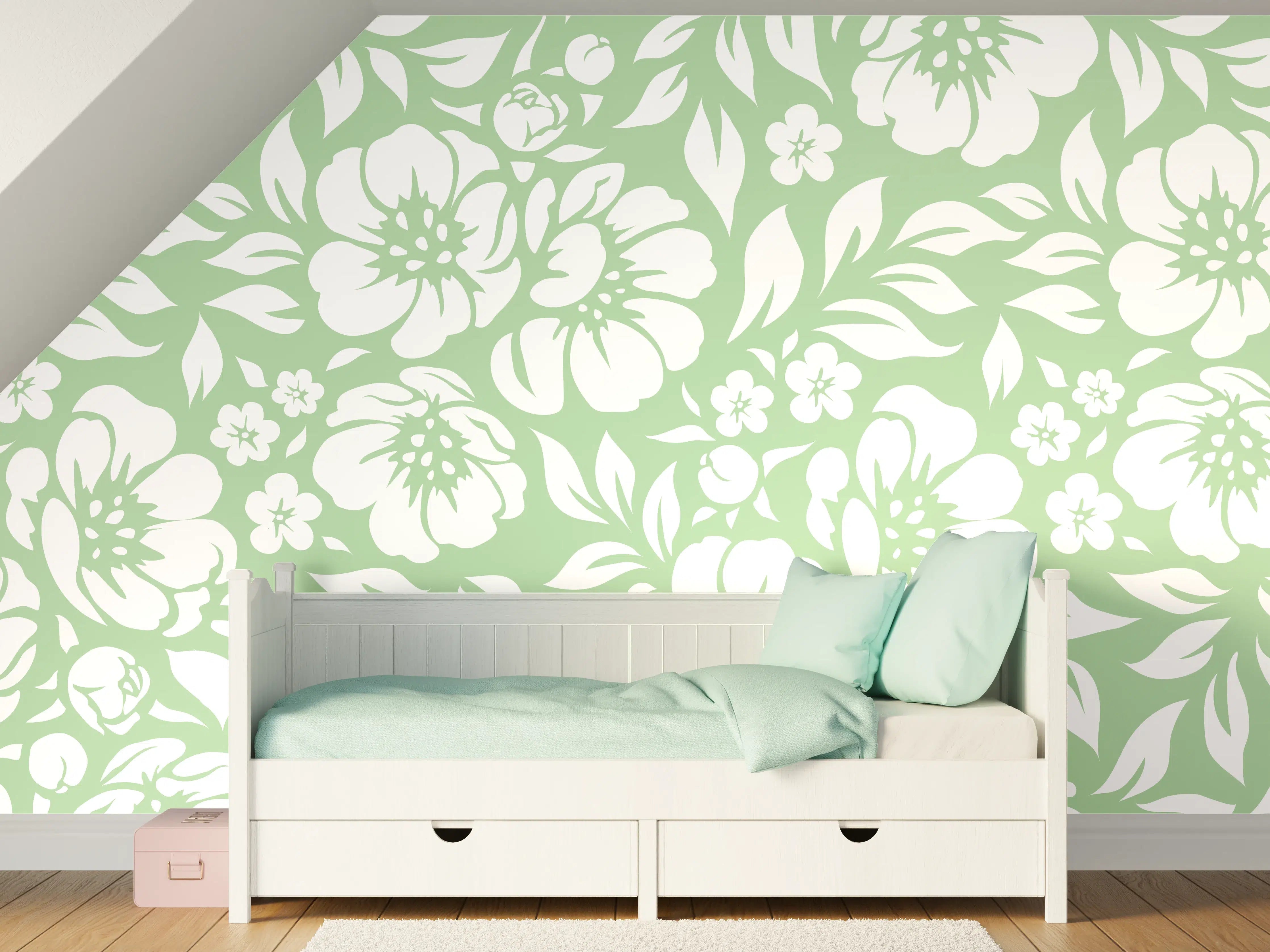 Kinderzimmer Wandgestaltung - Florale Muschio-Design