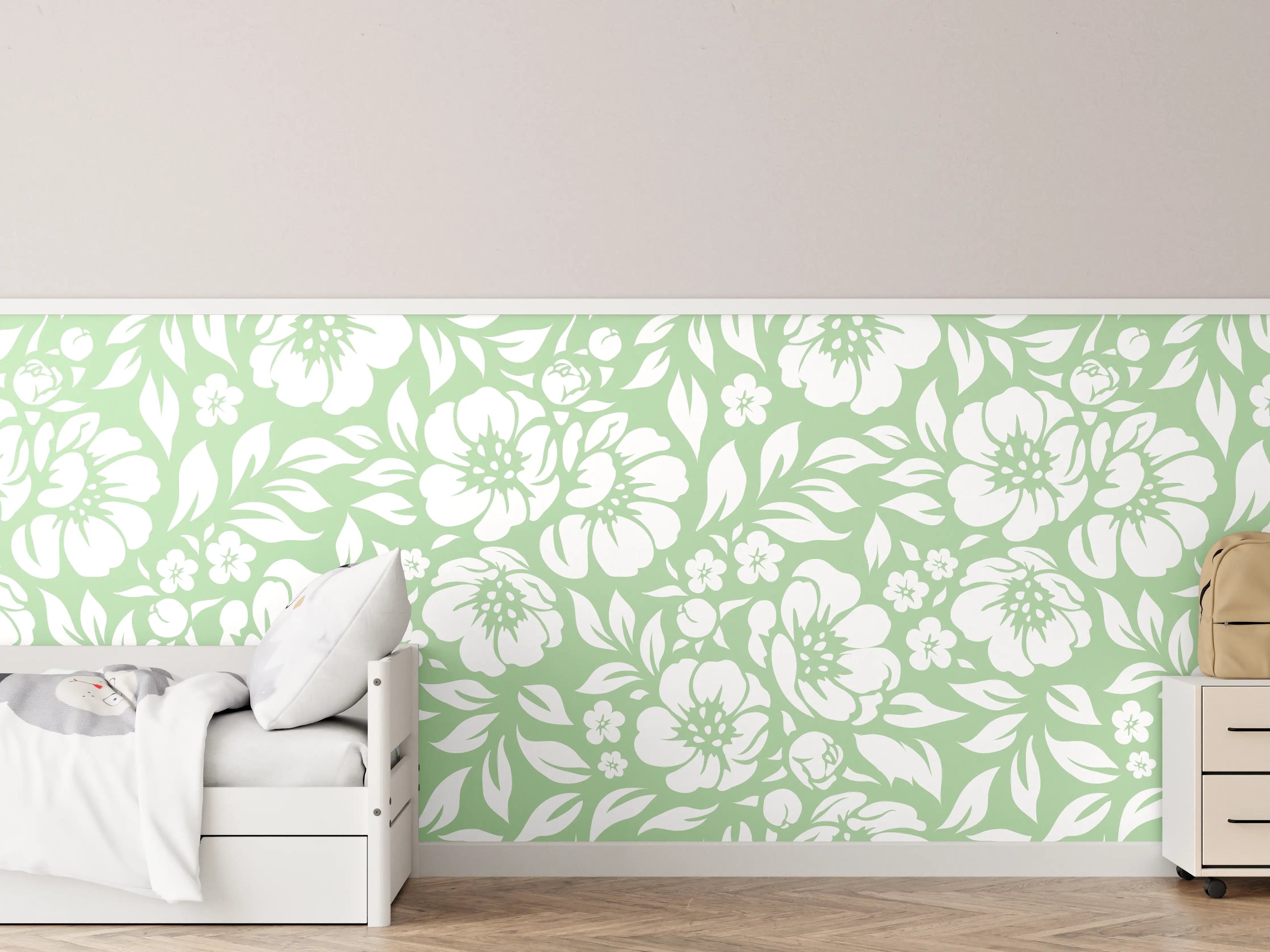 Kinderzimmer Wandgestaltung - Florale Muschio-Design