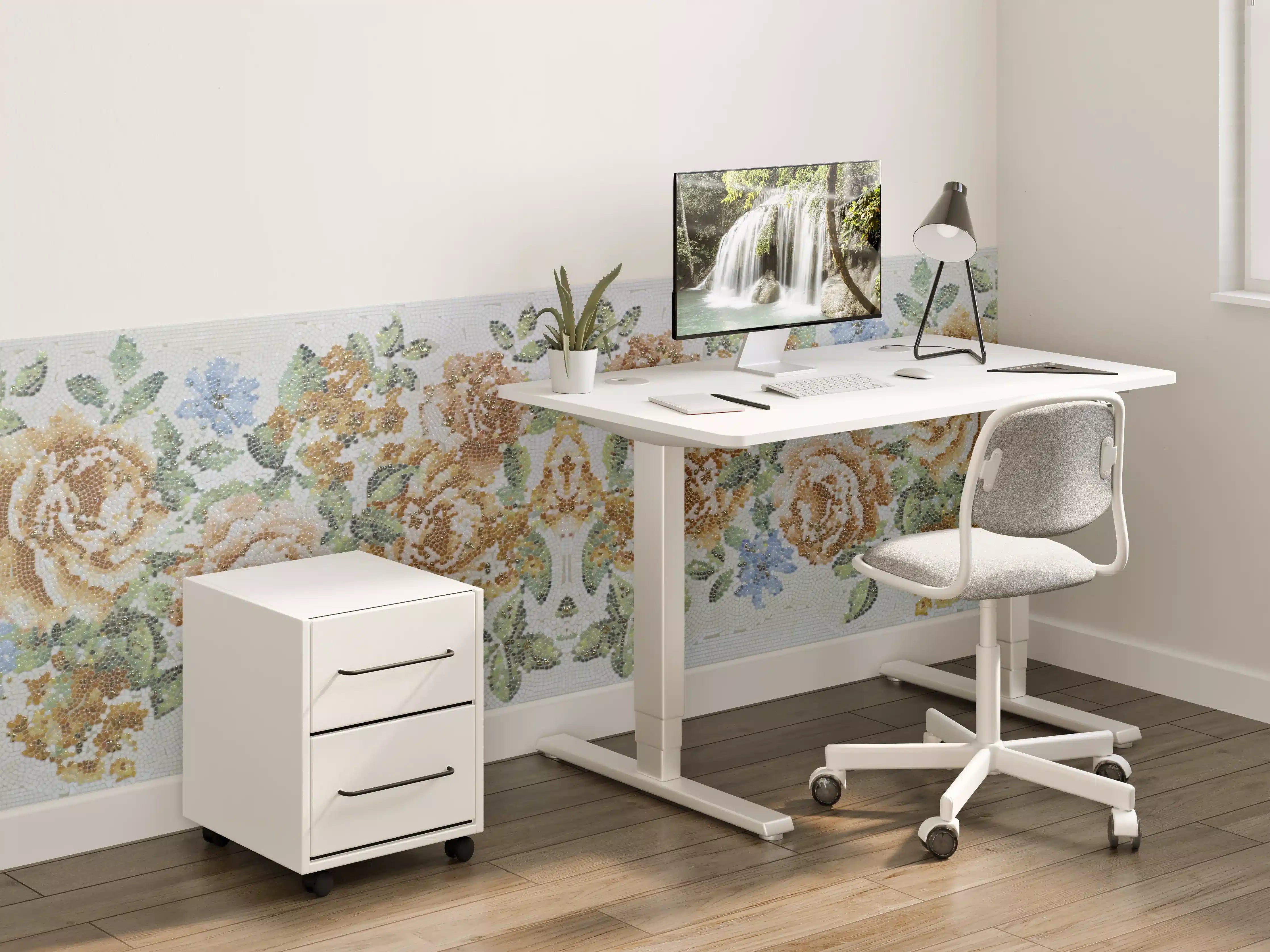 Kinderzimmer Wandgestaltung - Florales Muster Design Textur