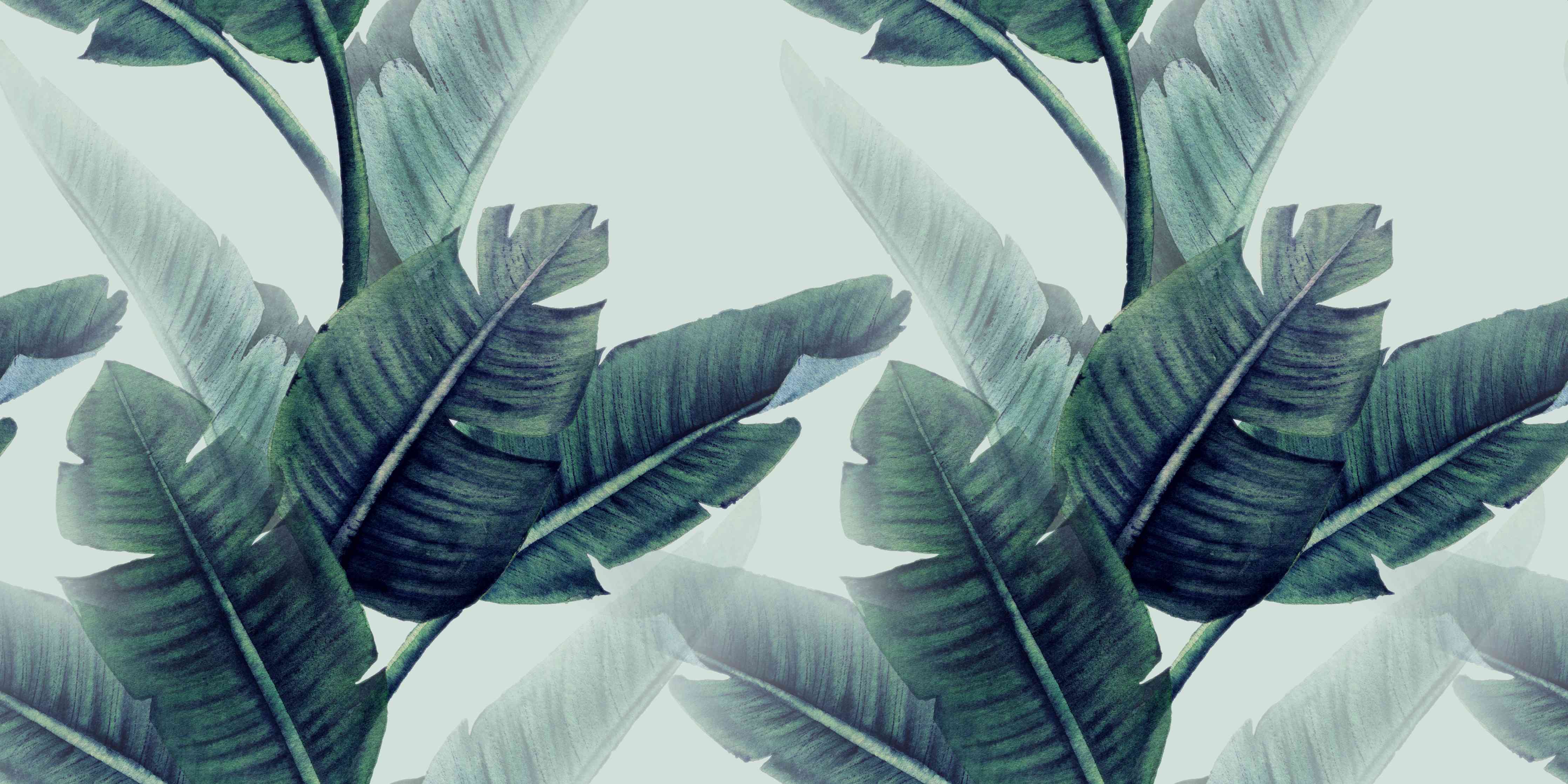 Kinderzimmer Wandgestaltung-Florales Muster mit Blättern