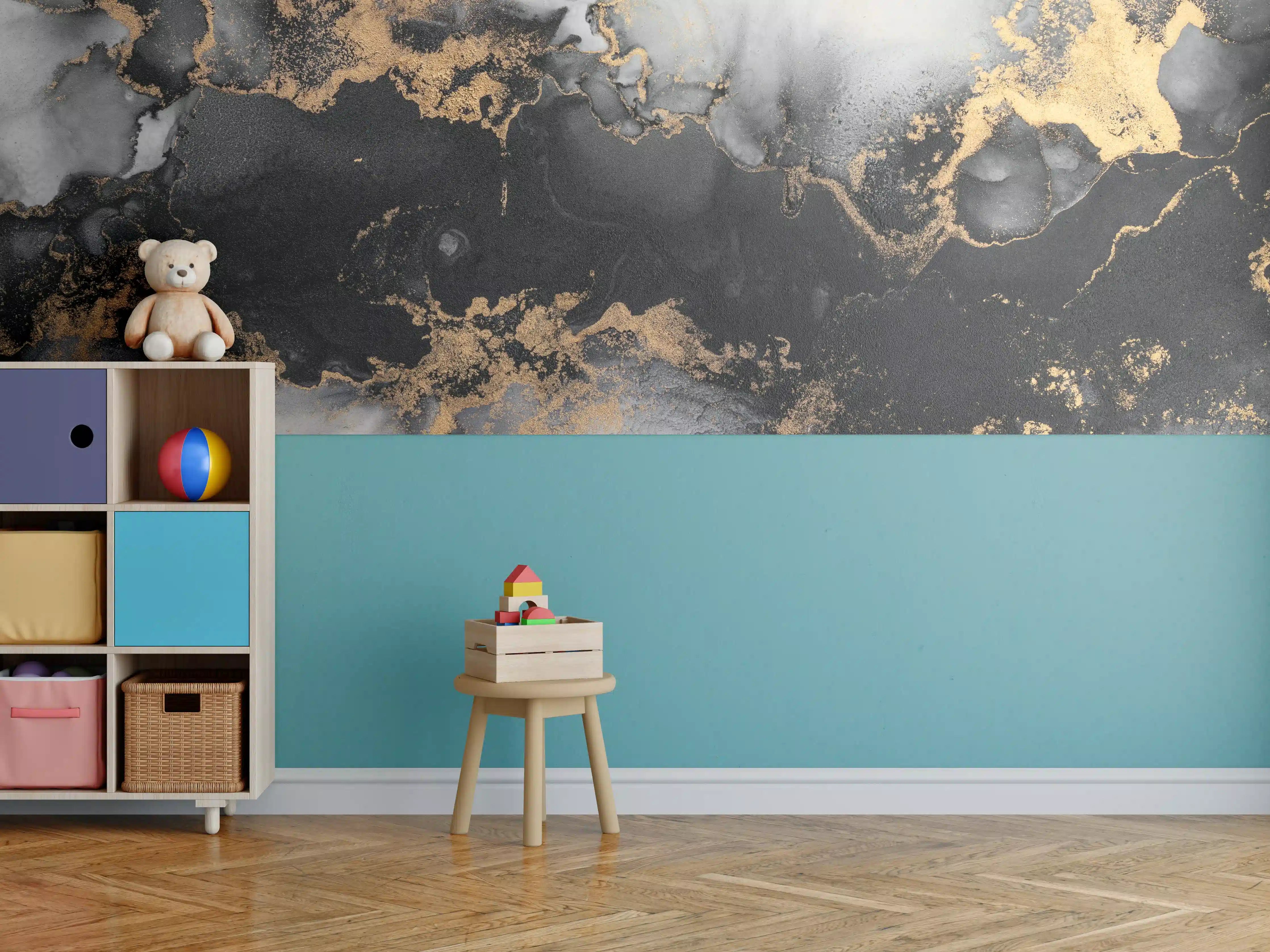 Kinderzimmer Wandgestaltung - Flüssigkunst - Marmor