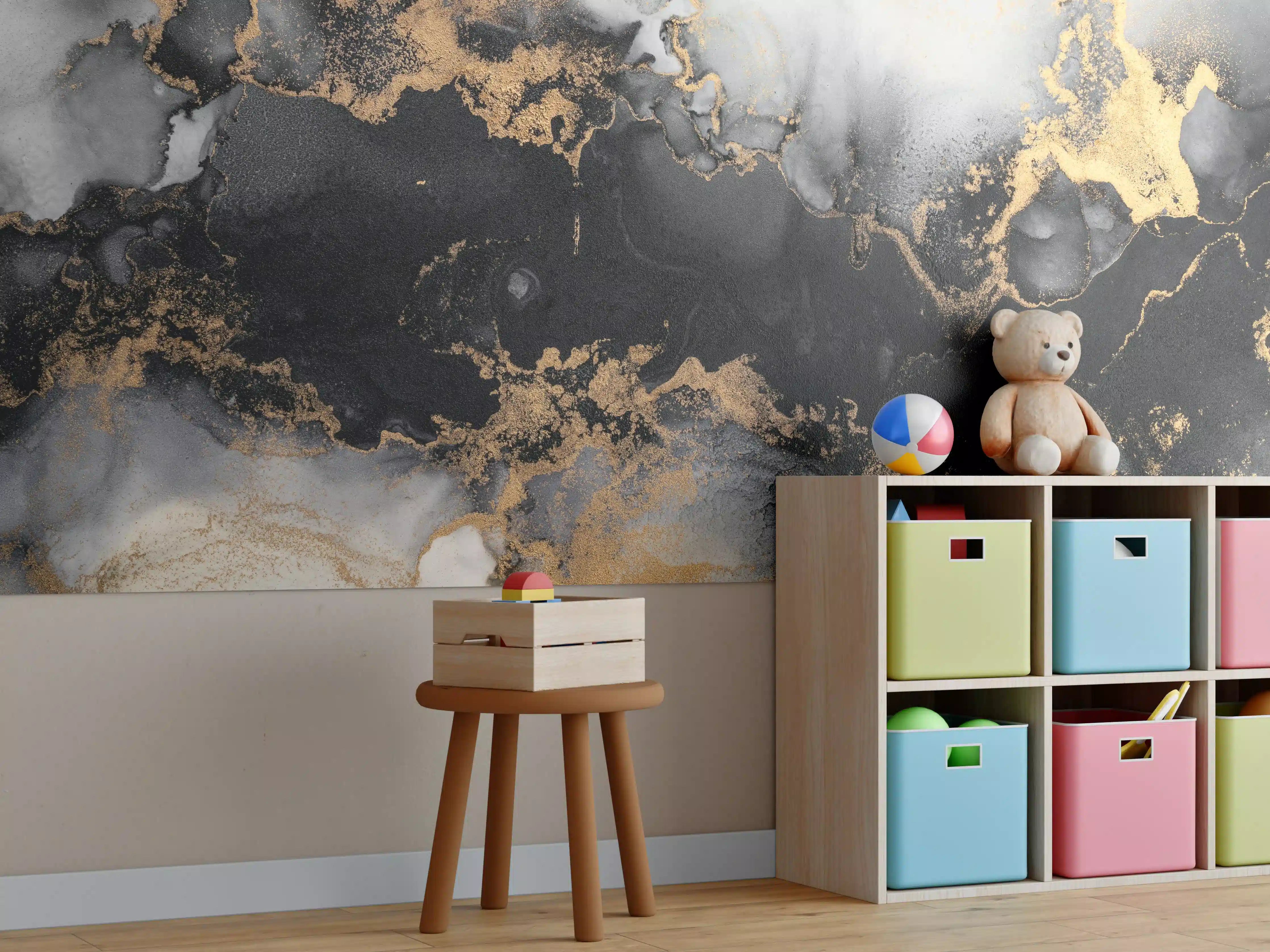 Kinderzimmer Wandgestaltung - Flüssigkunst - Marmor