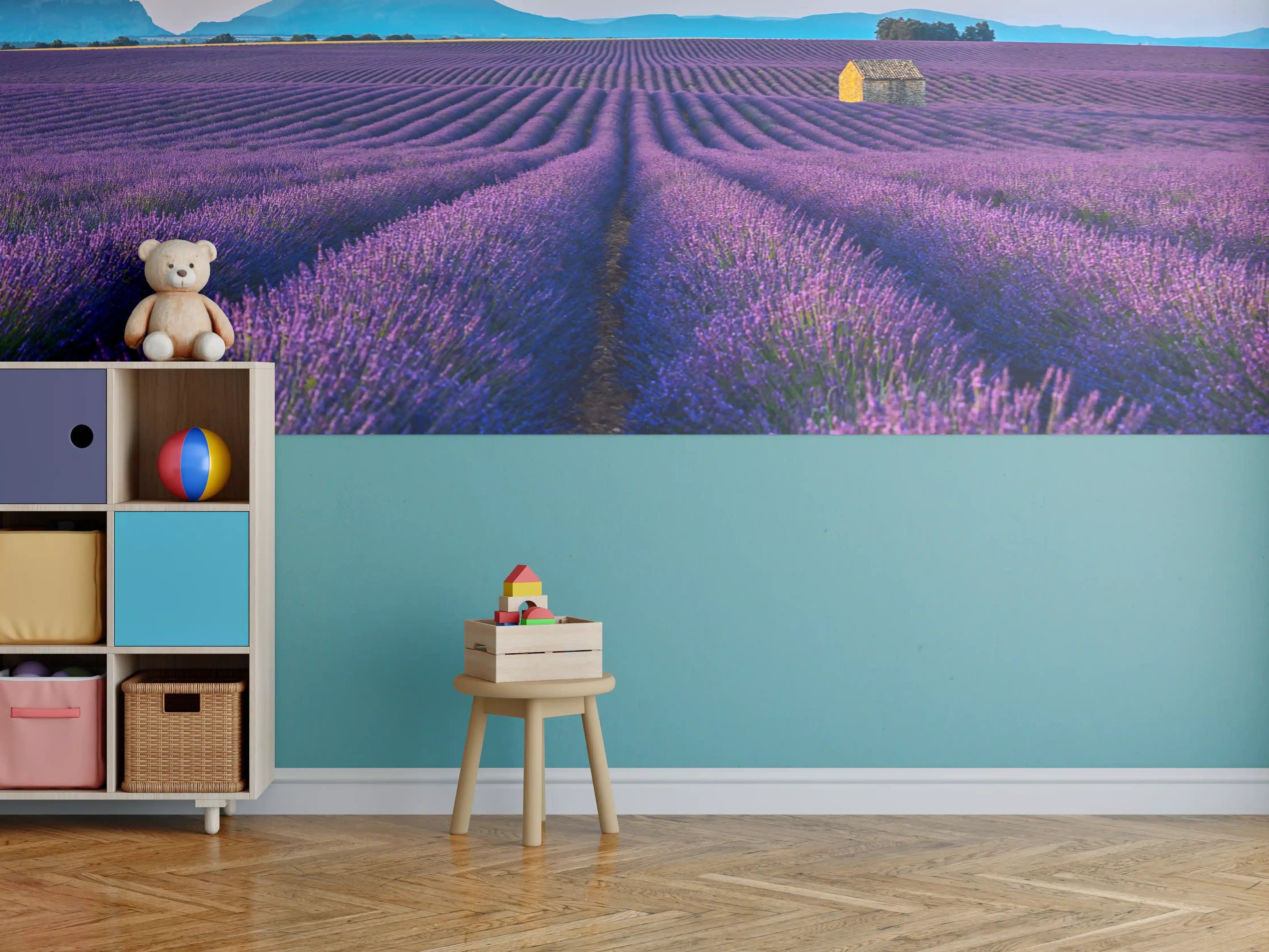 Kinderzimmer Wandgestaltung - Französische Lavendelfelder