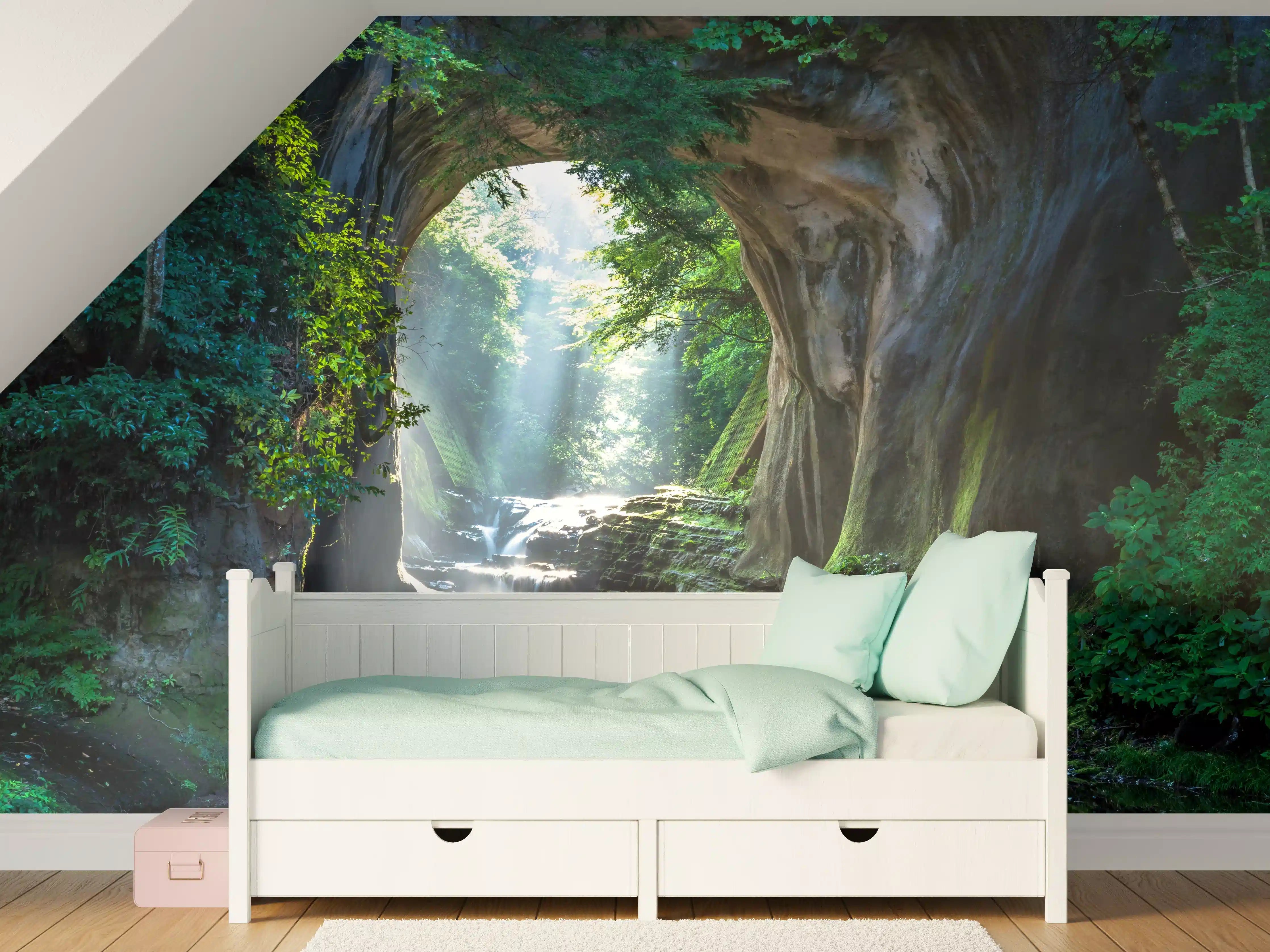 Kinderzimmer Wandgestaltung - Friedlicher Chiba Wasserfall