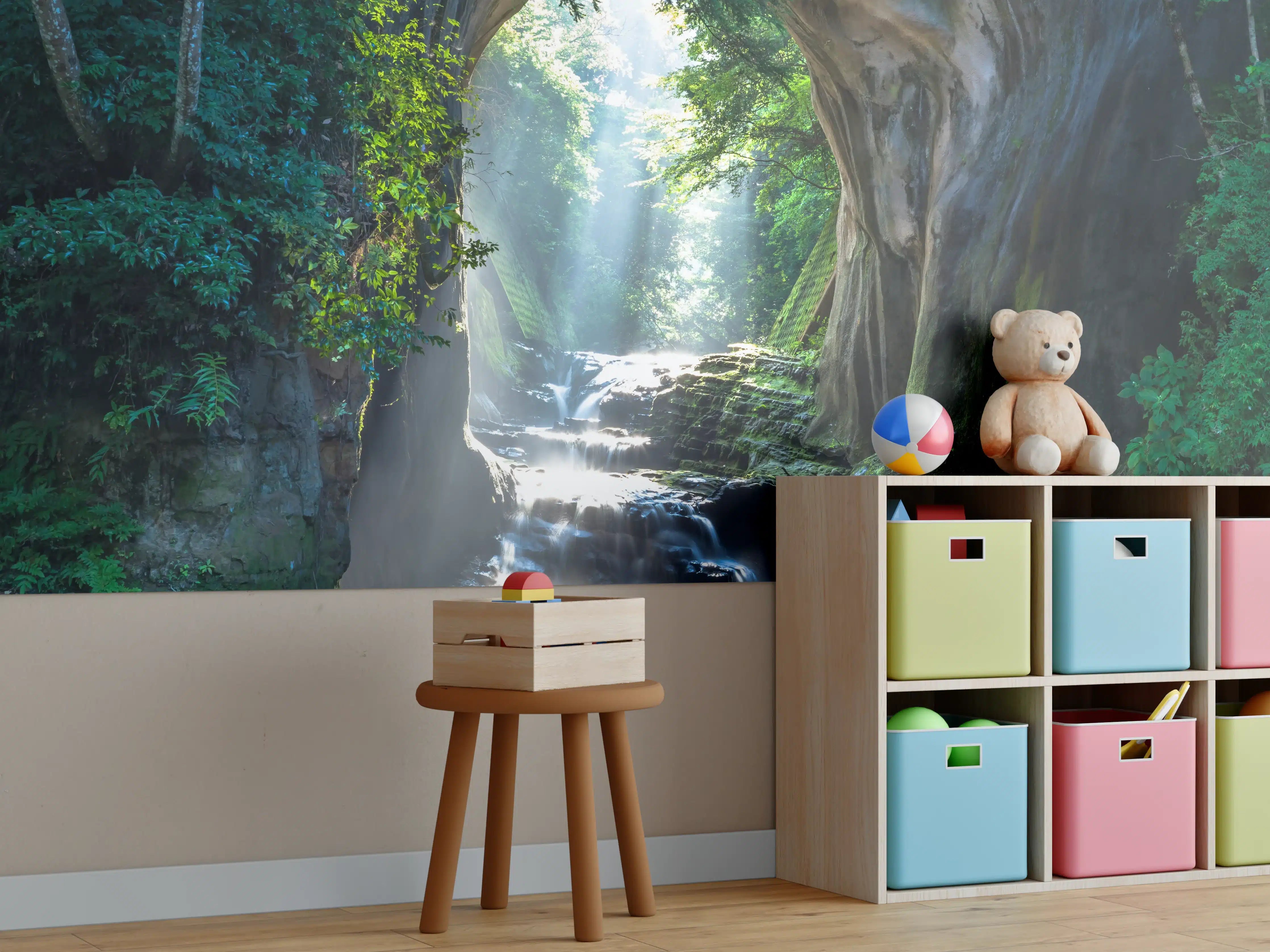 Kinderzimmer Wandgestaltung - Friedlicher Chiba Wasserfall