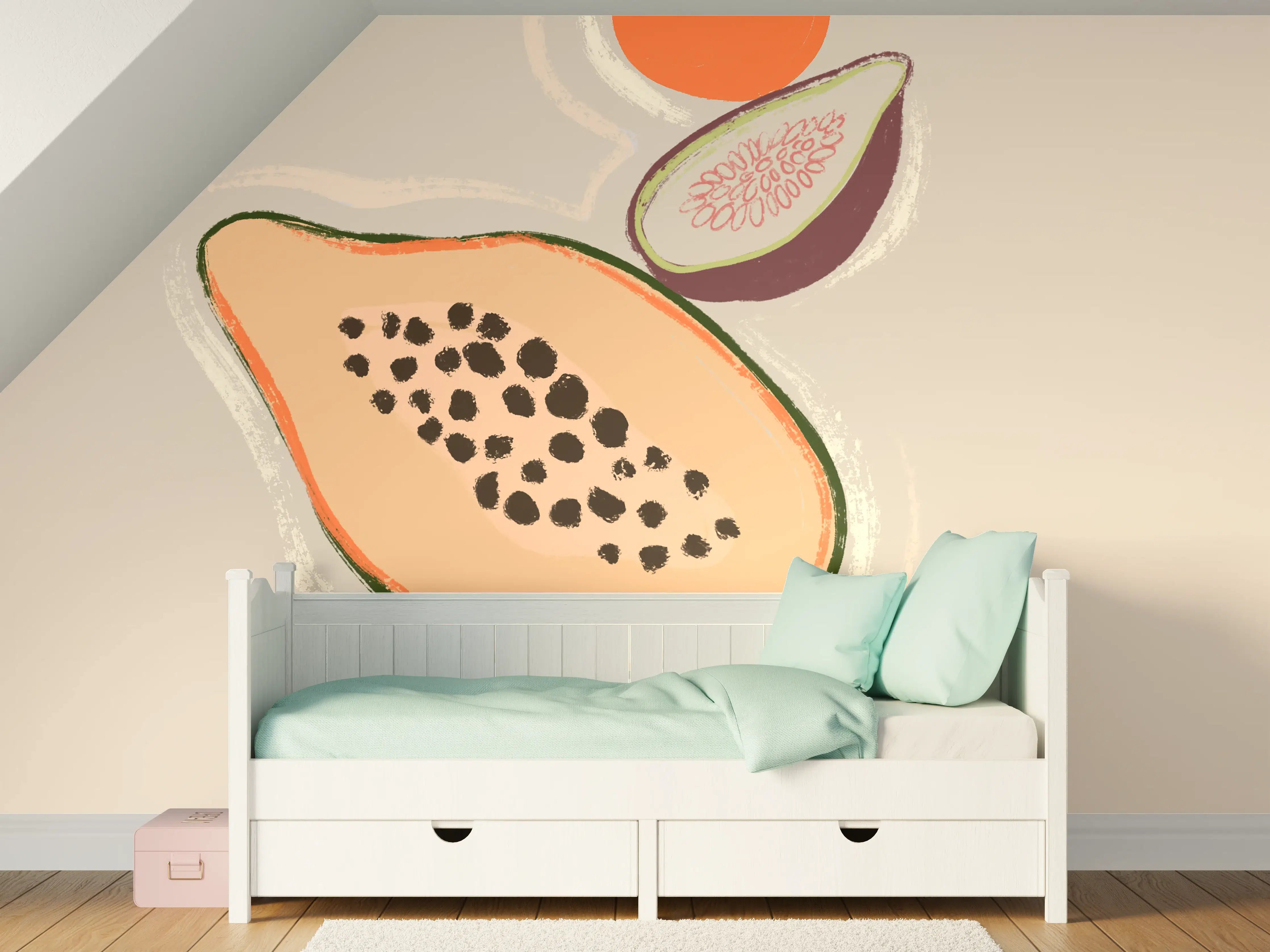 Kinderzimmer Wandgestaltung - Früchte und Gemüse - Gemälde