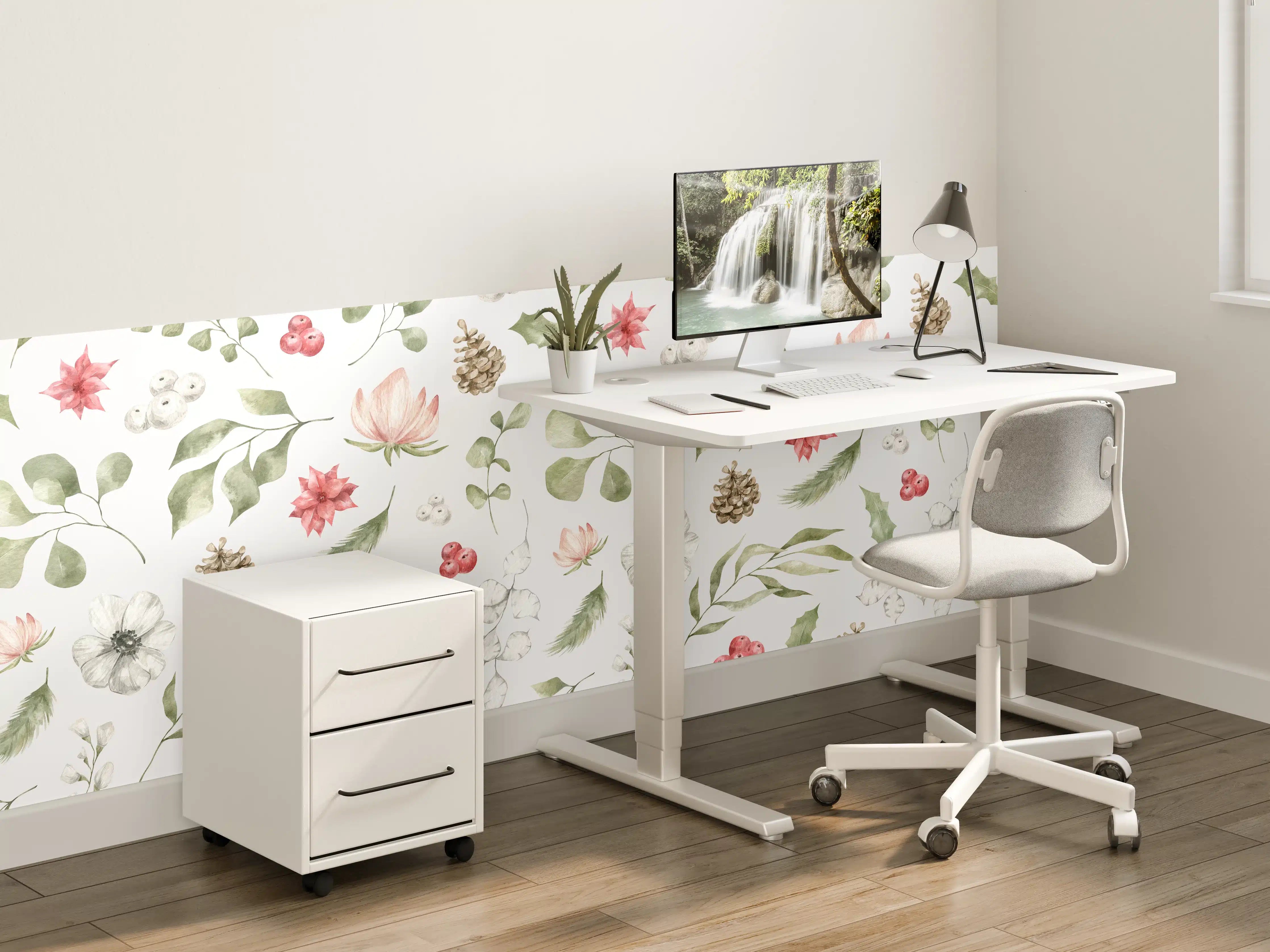 Kinderzimmer Wandgestaltung - Frühlingshafte Botanische Illustration