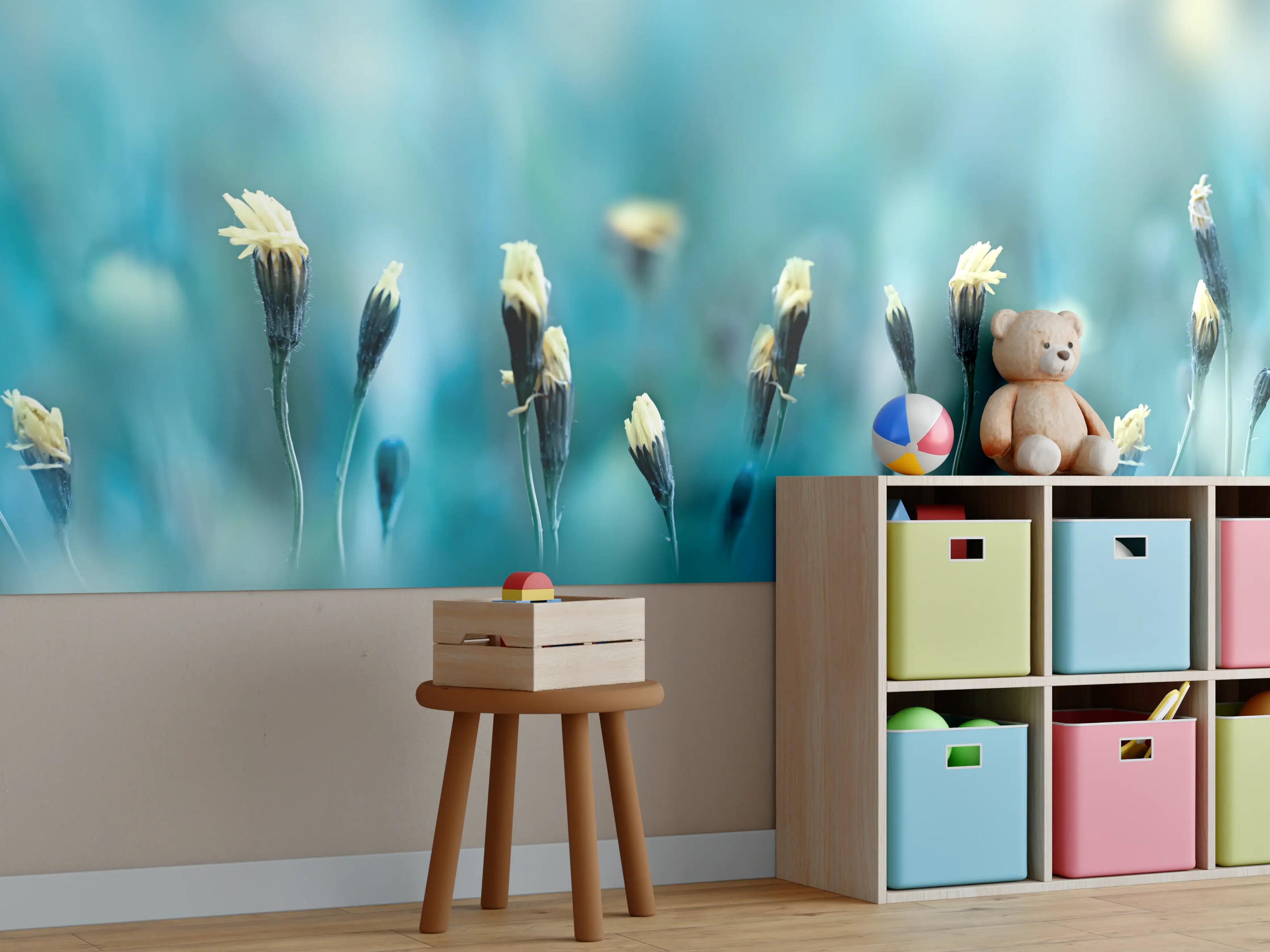 Kinderzimmer Wandgestaltung - Gedeihendes Frühlingsfeld