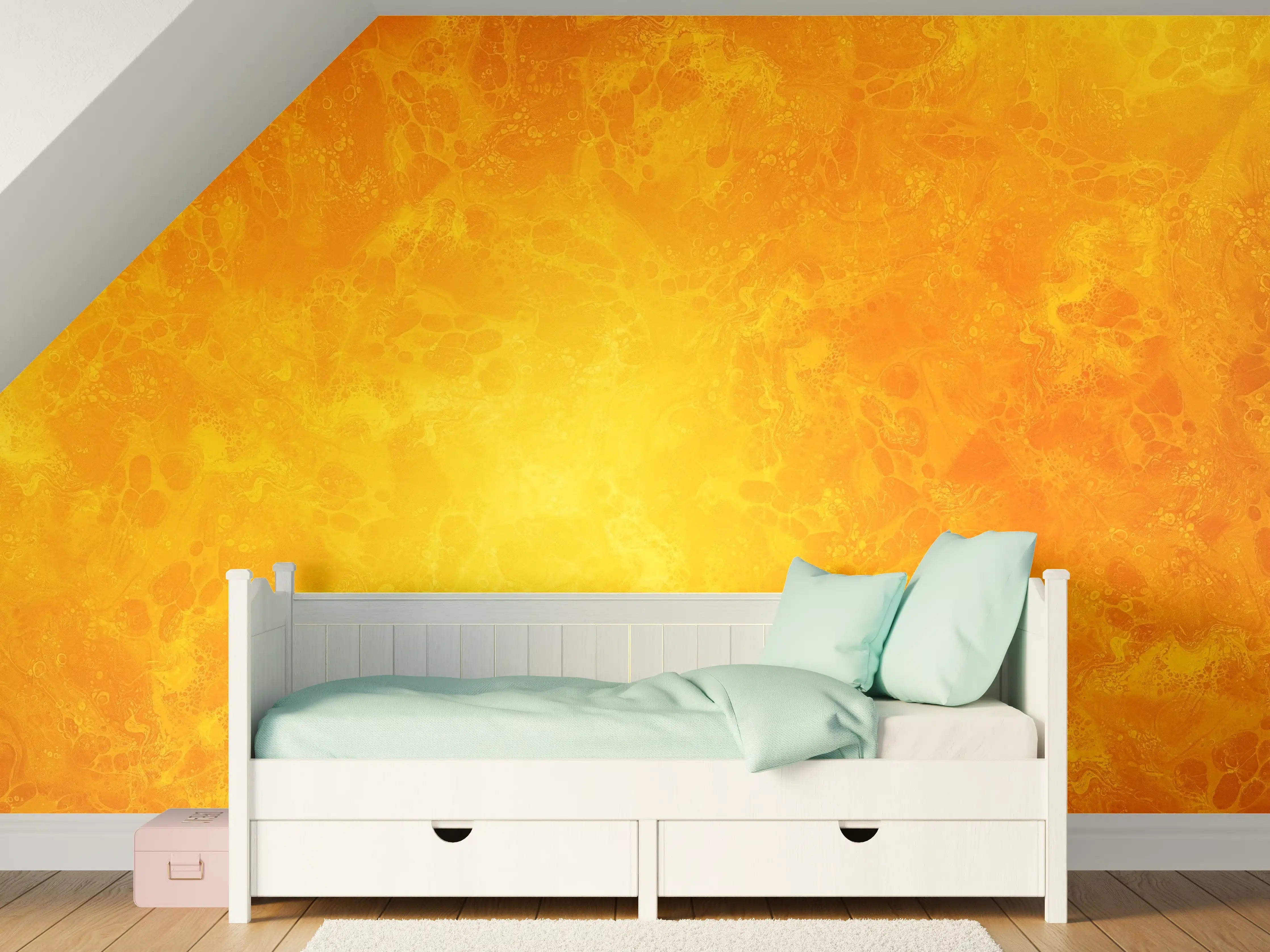 Kinderzimmer Wandgestaltung - Gelbes Farbmuster
