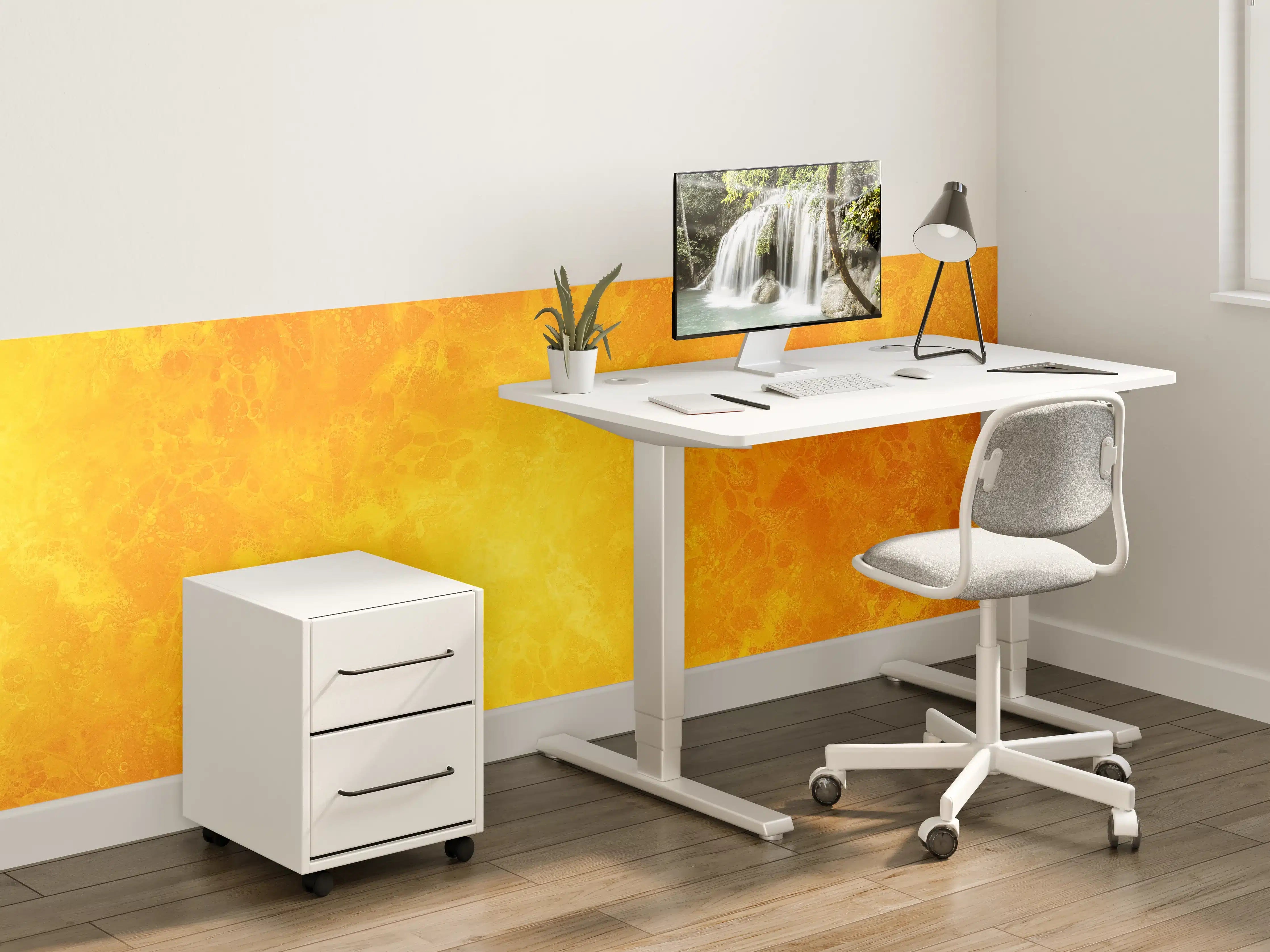 Kinderzimmer Wandgestaltung - Gelbes Farbmuster