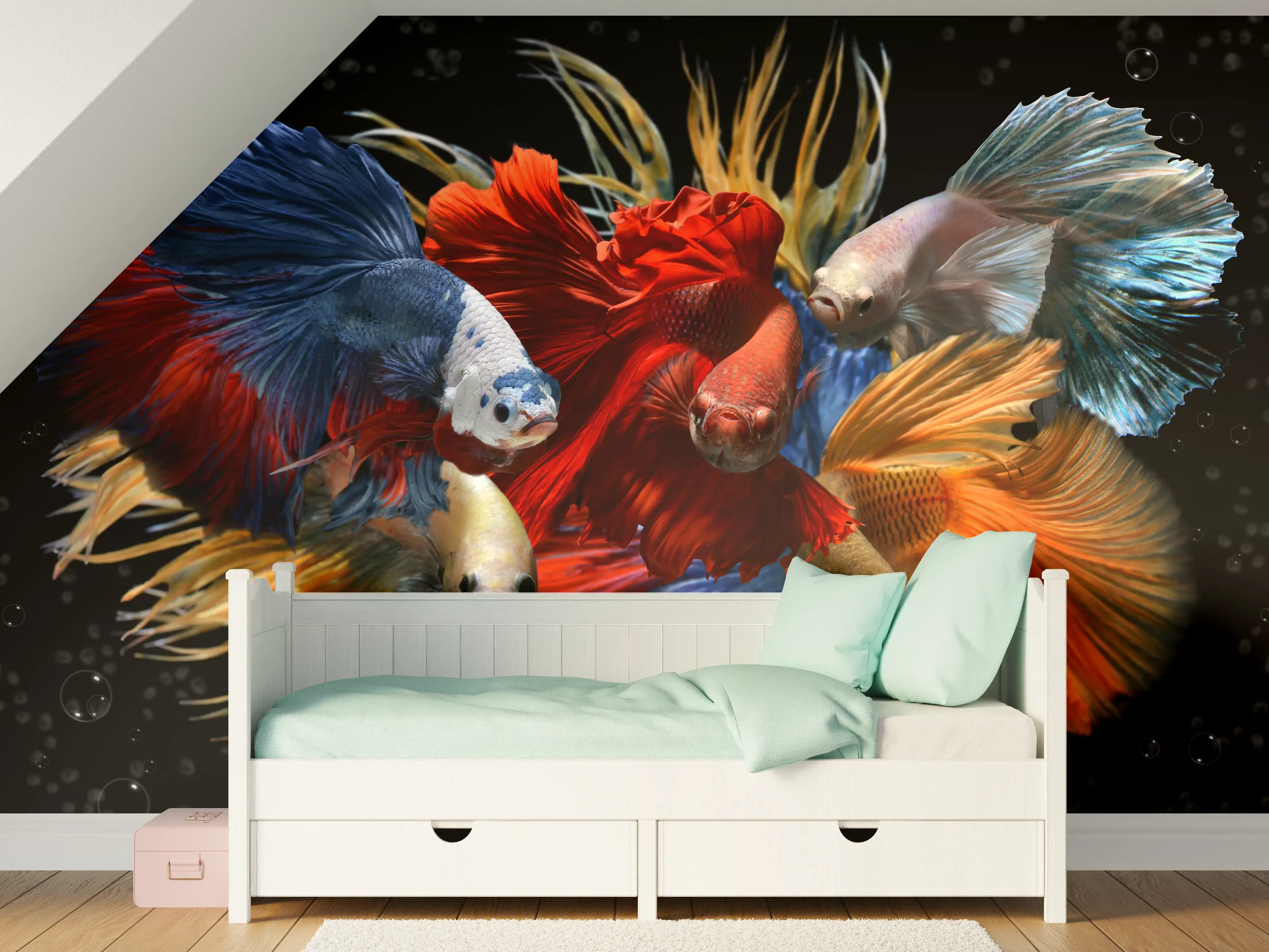 Kinderzimmer Wandgestaltung - Gemischte bunte Fantasie betta