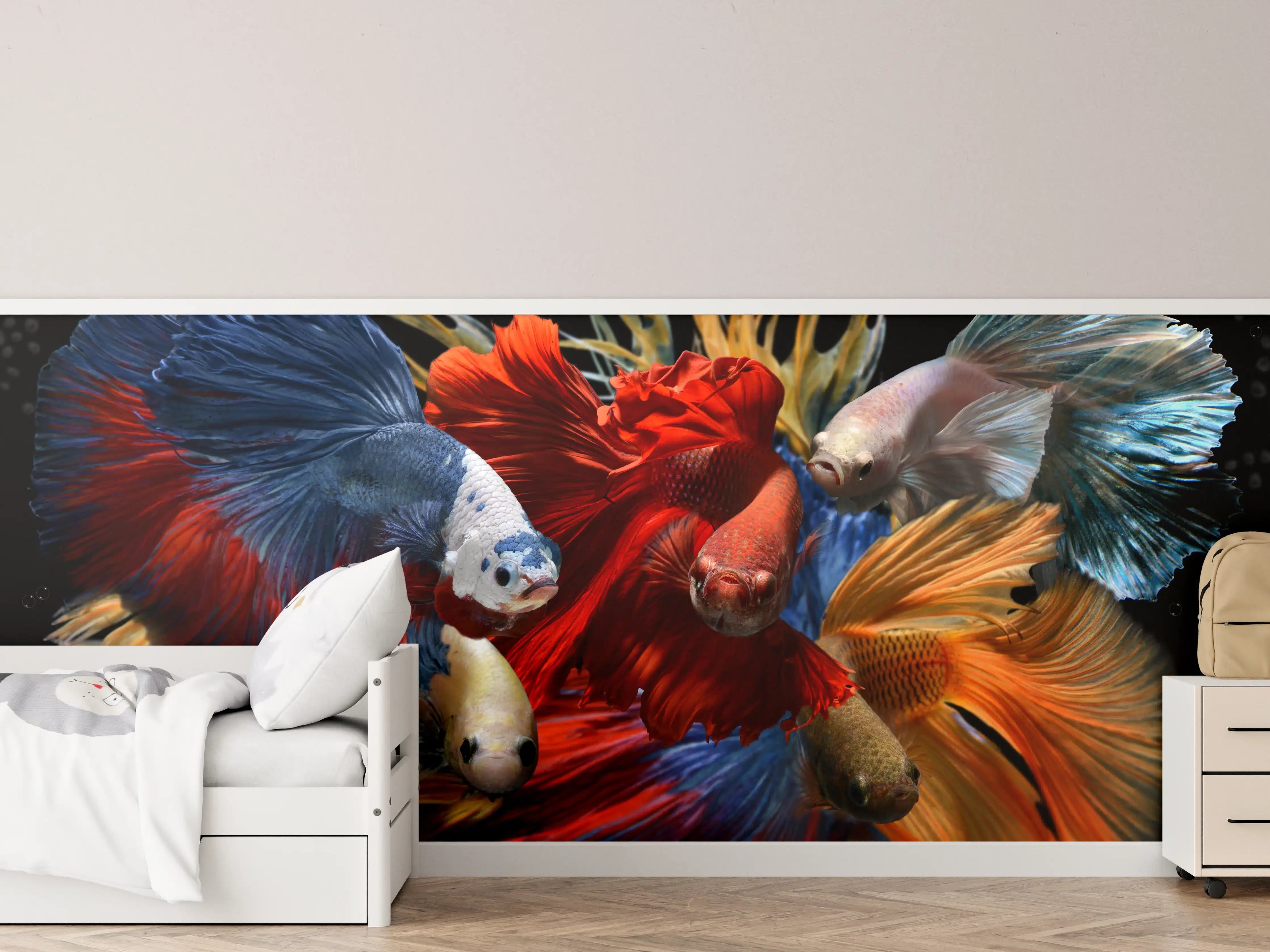 Kinderzimmer Wandgestaltung - Gemischte bunte Fantasie betta