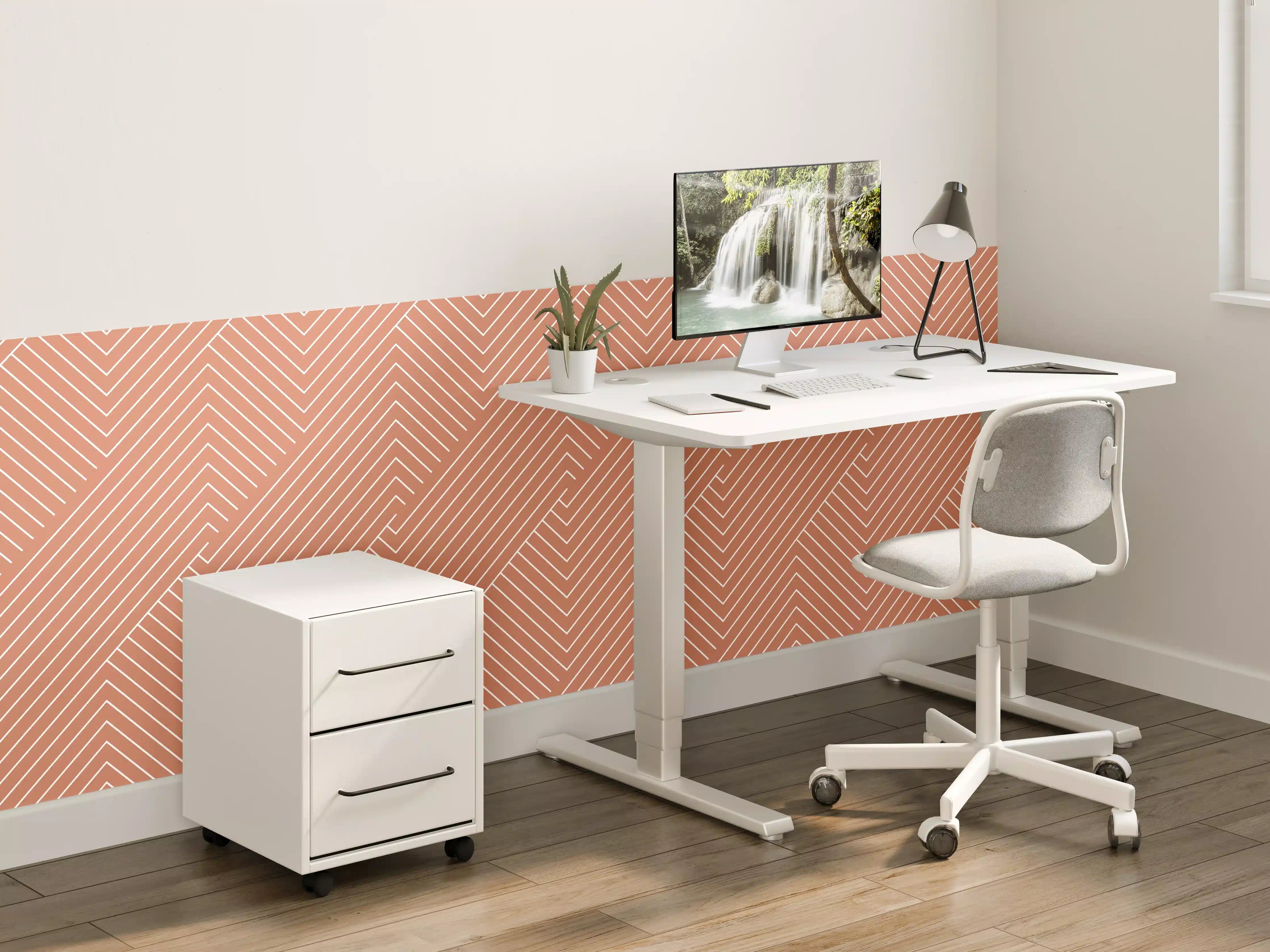 Kinderzimmer Wandgestaltung - Geometrische Terrakotta-Fliese