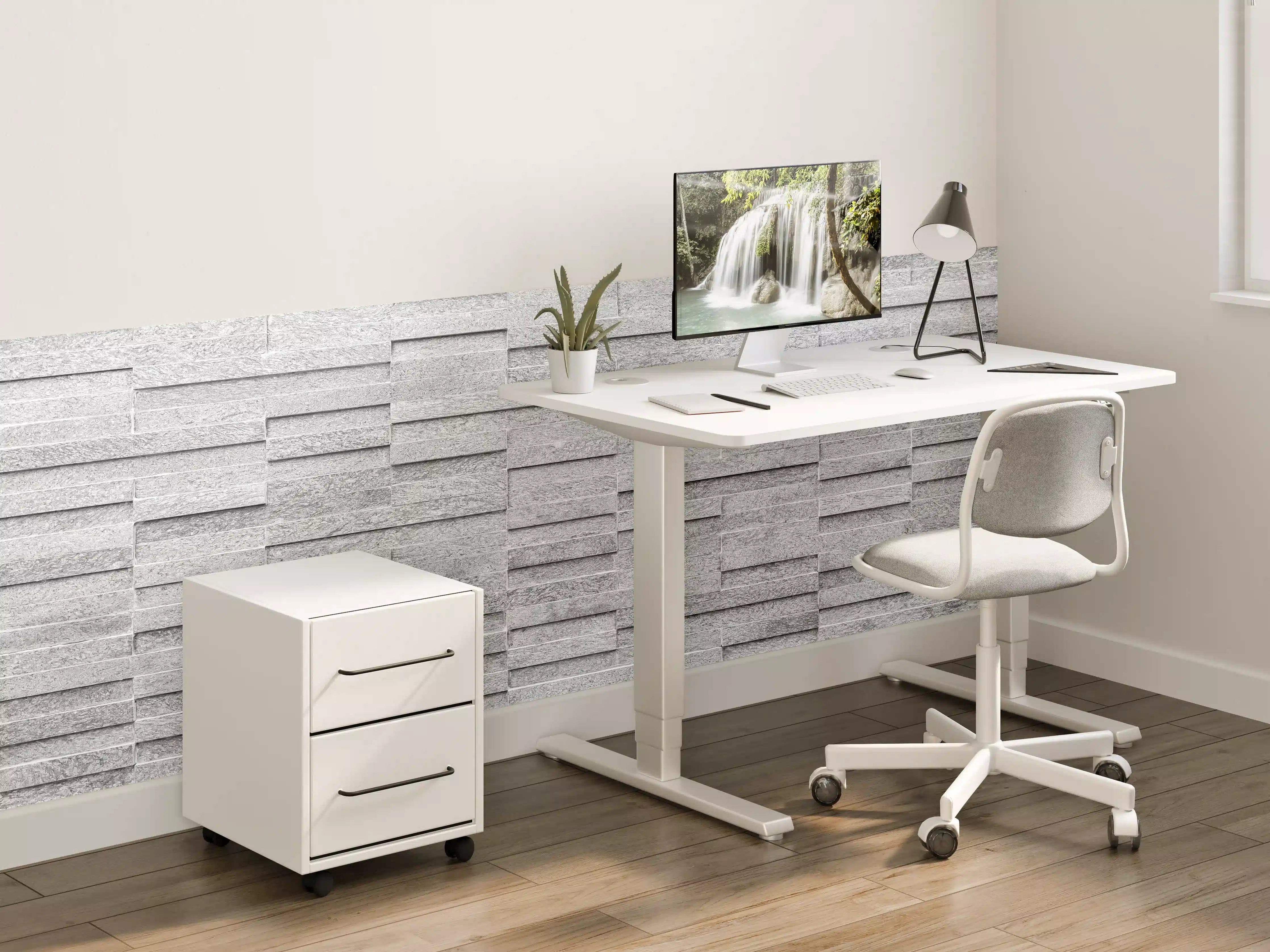 Kinderzimmer Wandgestaltung - Geriffelte gräuliche Backsteinmauer