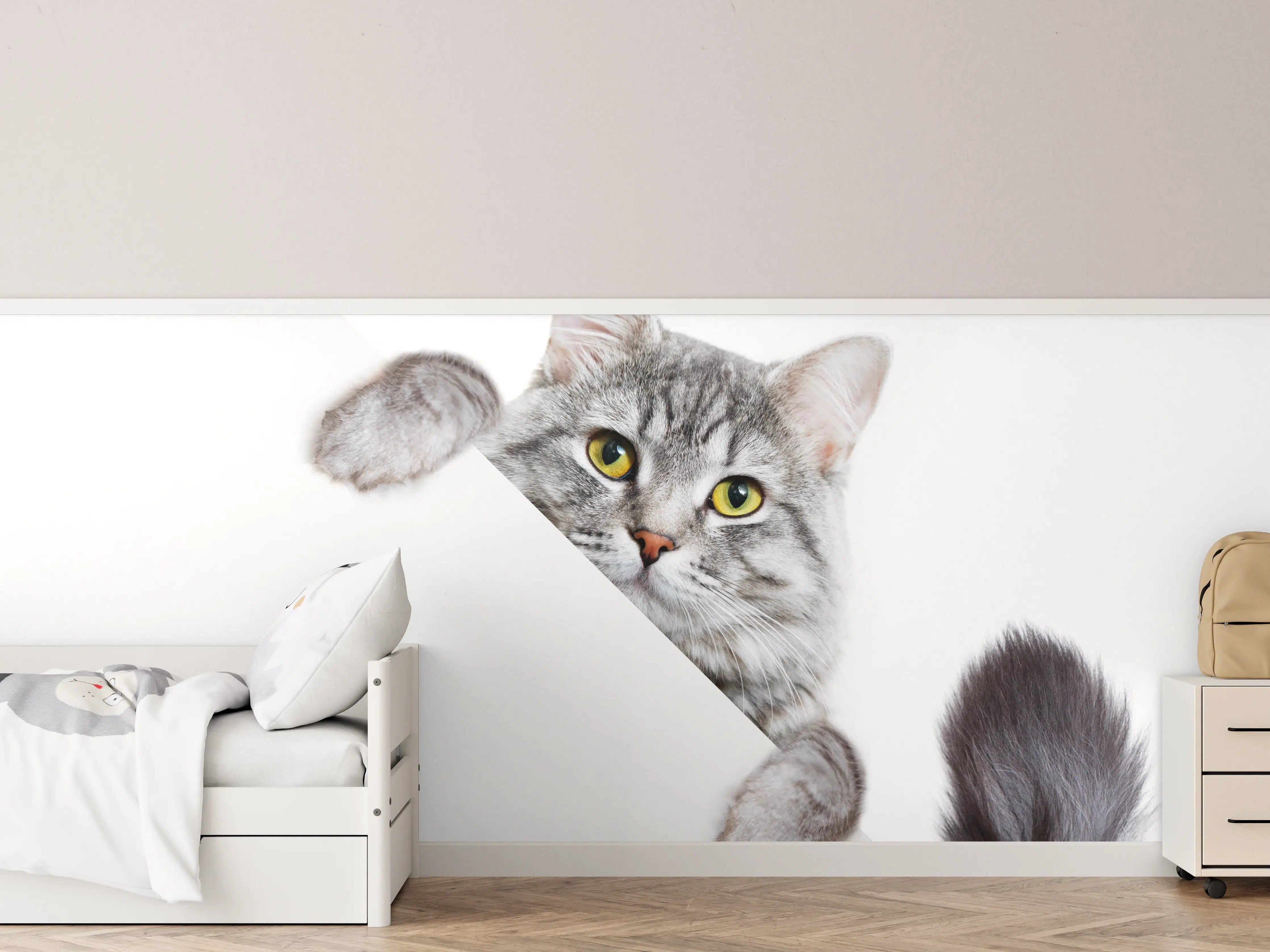 Kinderzimmer Wandgestaltung - Getigertes Kätzchen