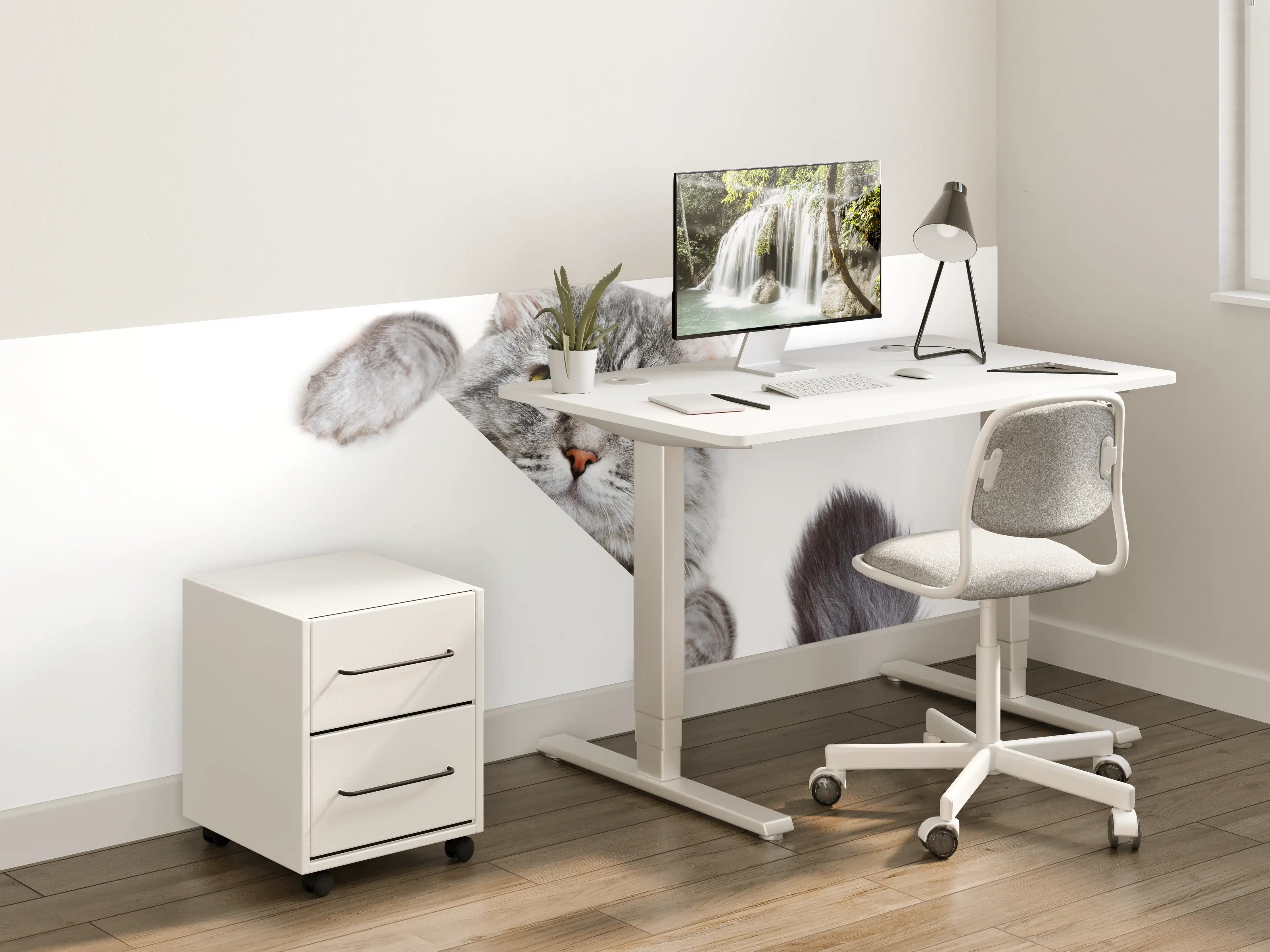 Kinderzimmer Wandgestaltung - Getigertes Kätzchen