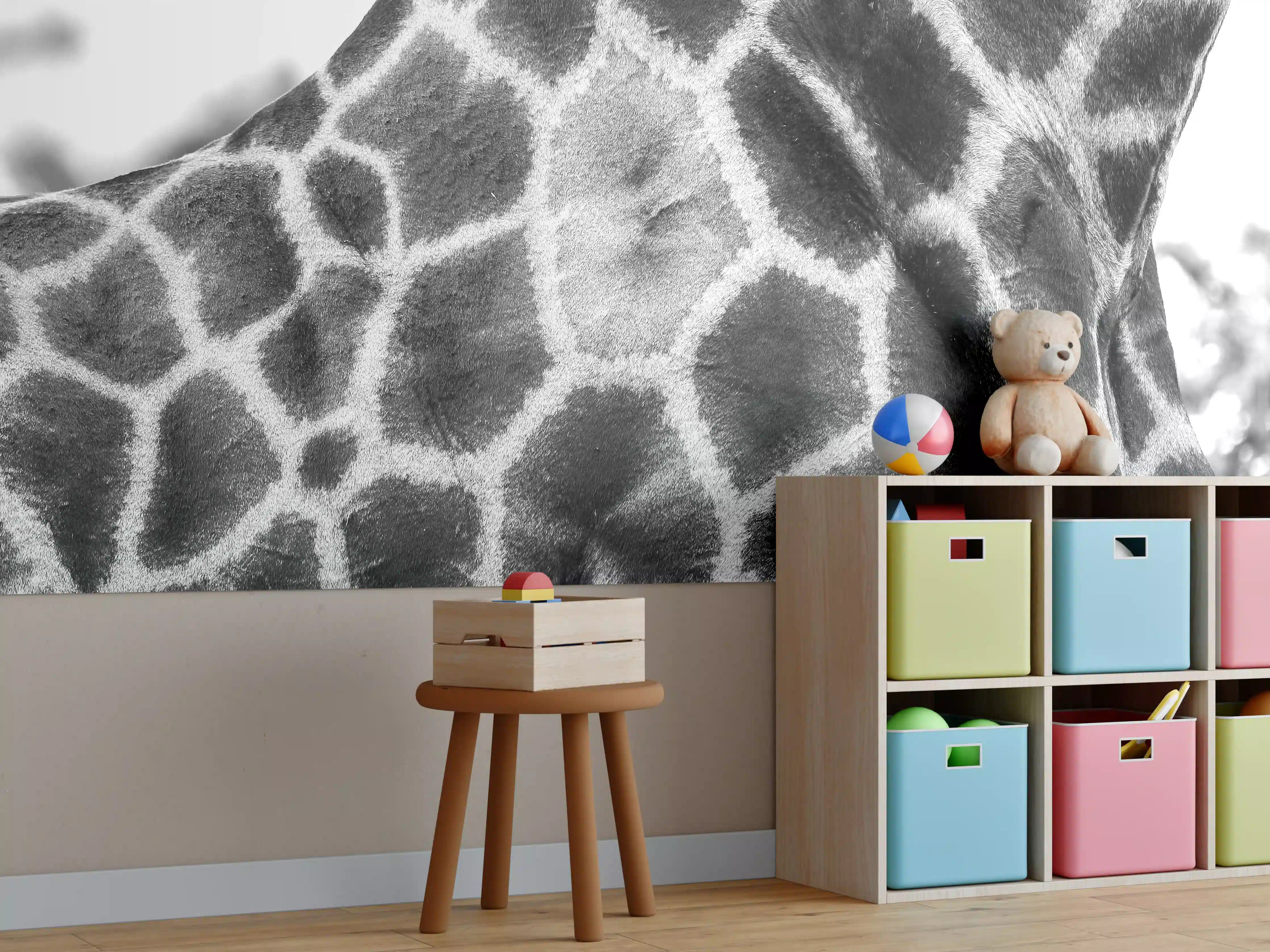 Kinderzimmer Wandgestaltung - Giraffen Oberkörper