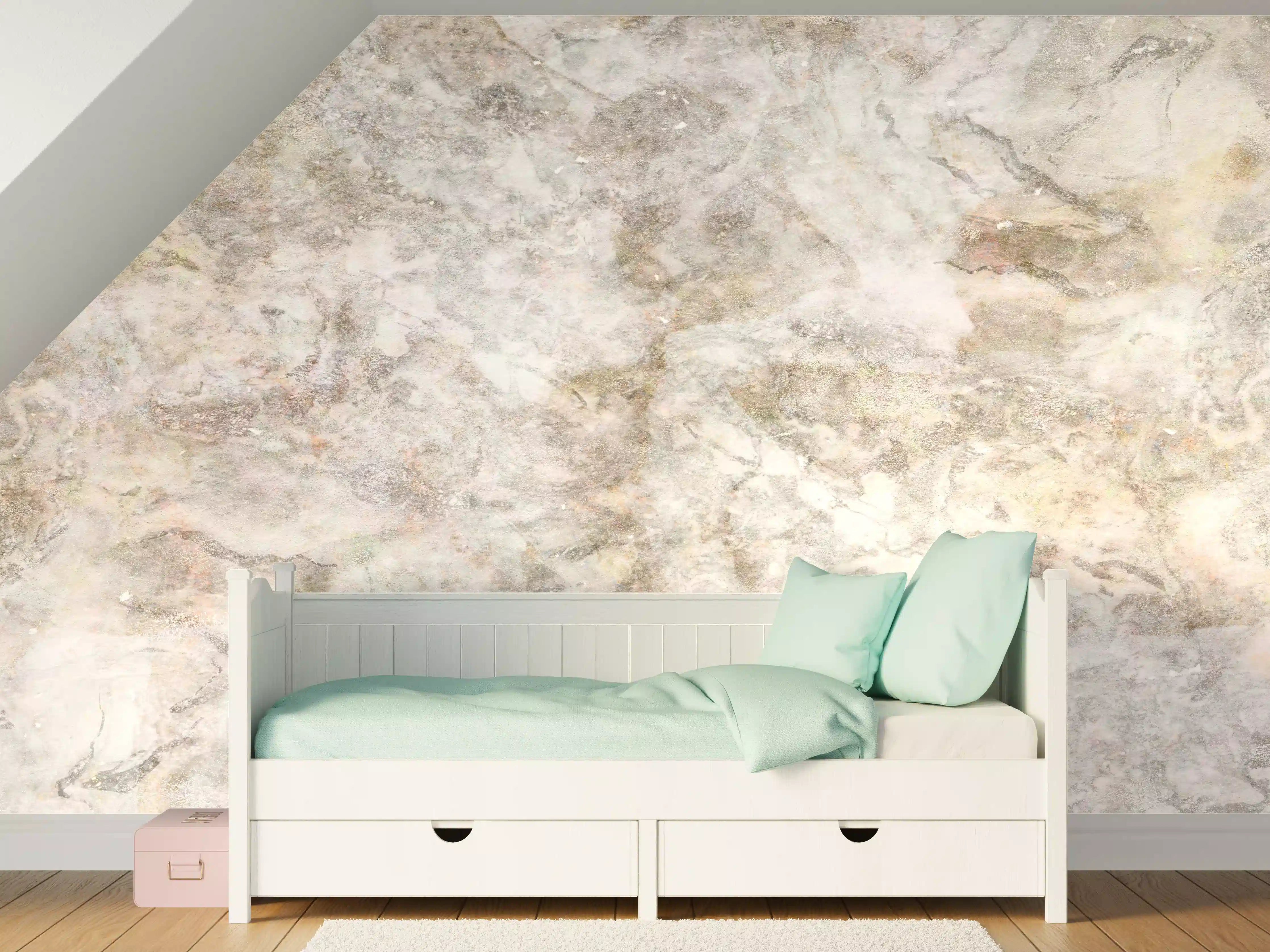 Kinderzimmer Wandgestaltung - Glänzende abstrakte Marmortextur