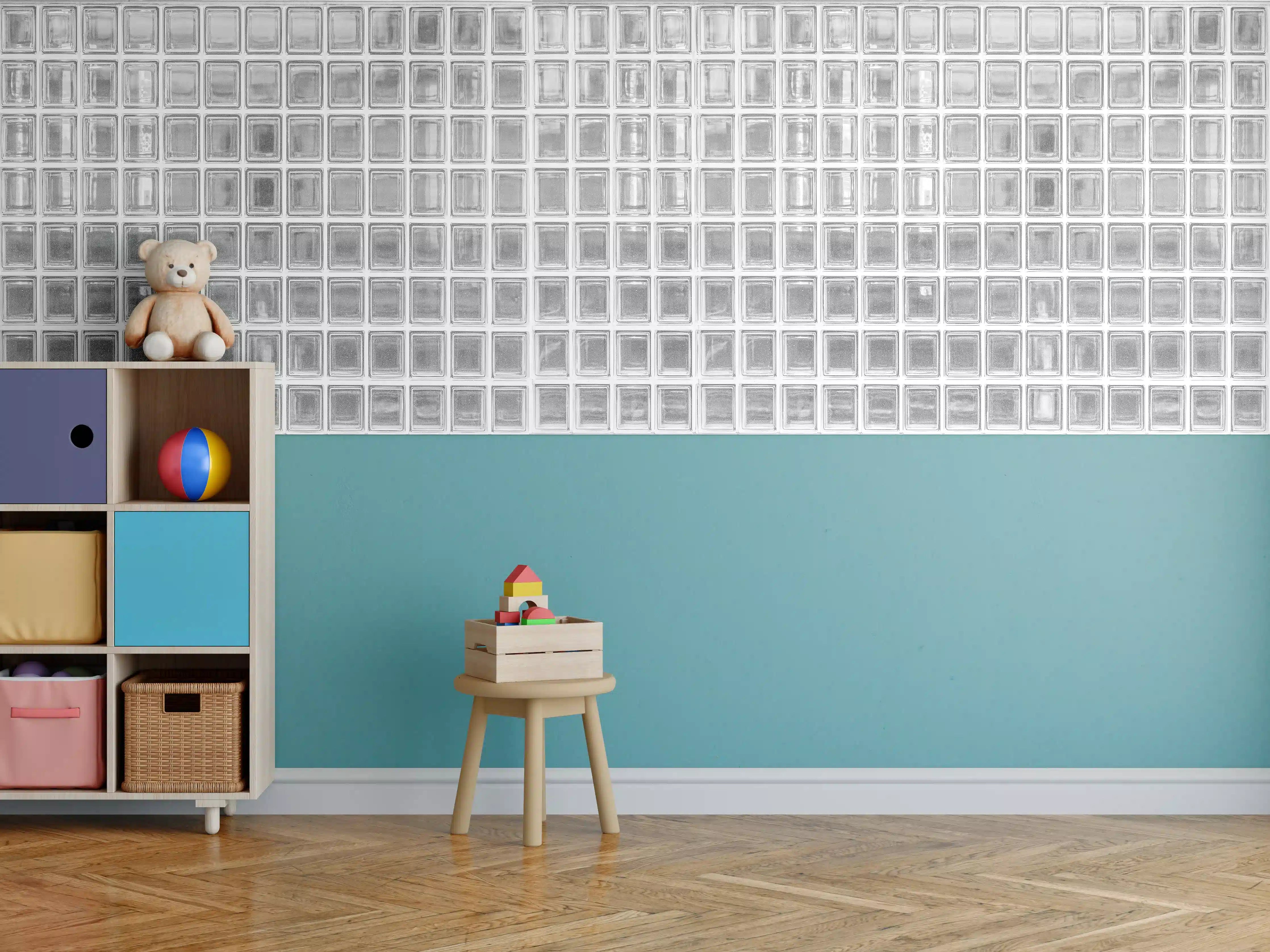 Kinderzimmer Wandgestaltung - Glaswand