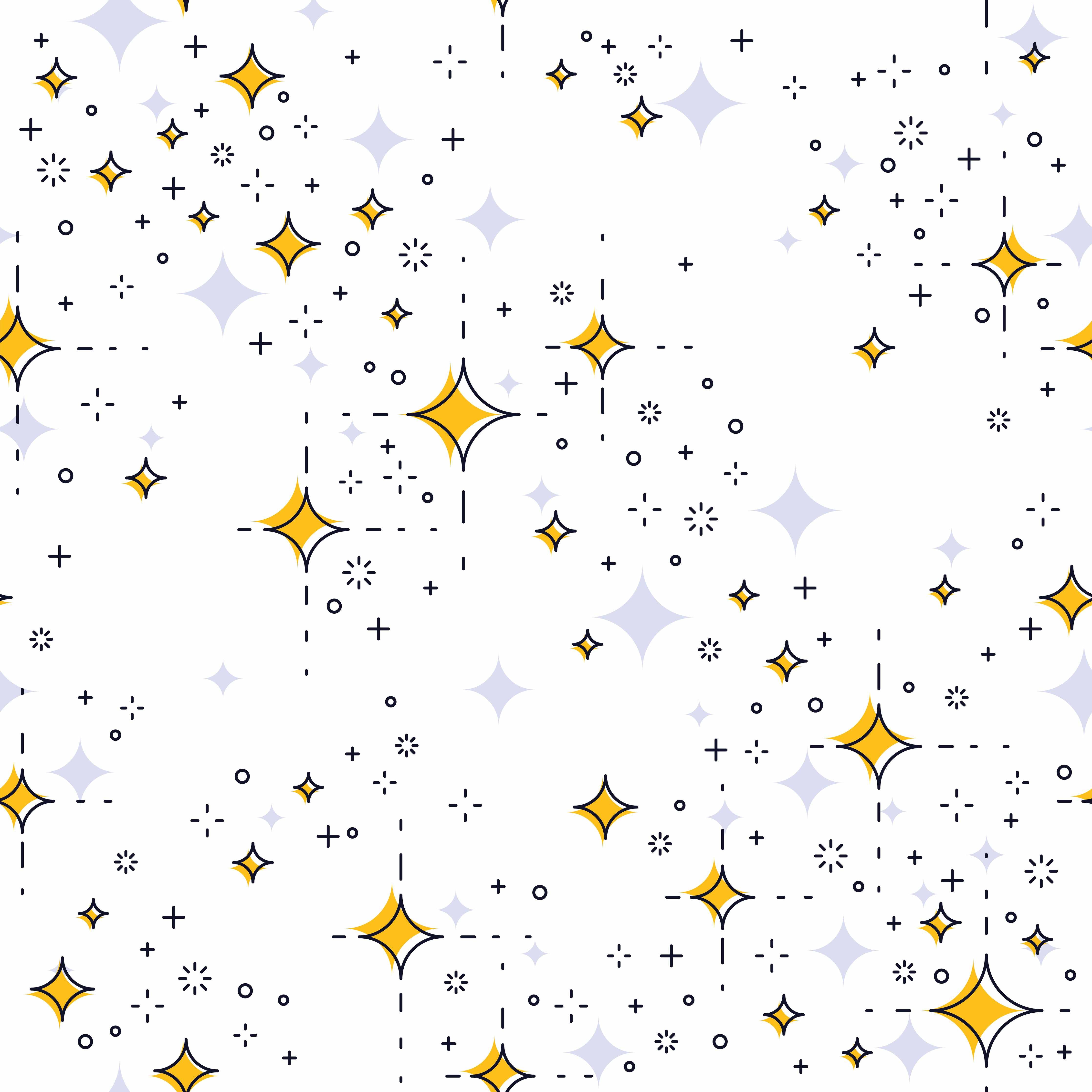 Kinderzimmer Wandgestaltung-Glitzernde Sternenmuster in Gold und Silber