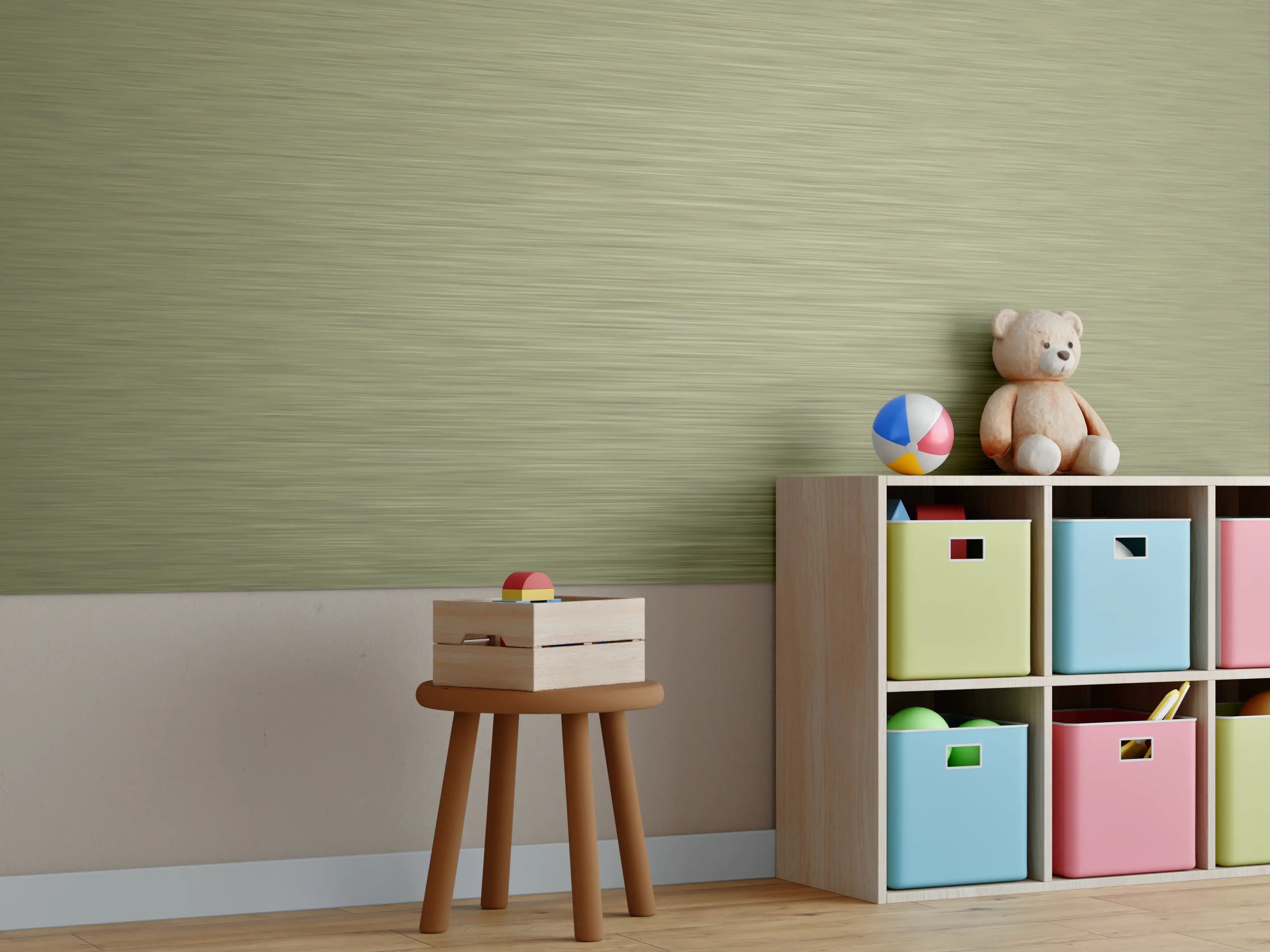 Kinderzimmer Wandgestaltung - Gold - ALU Prime - Metall Gebürstet