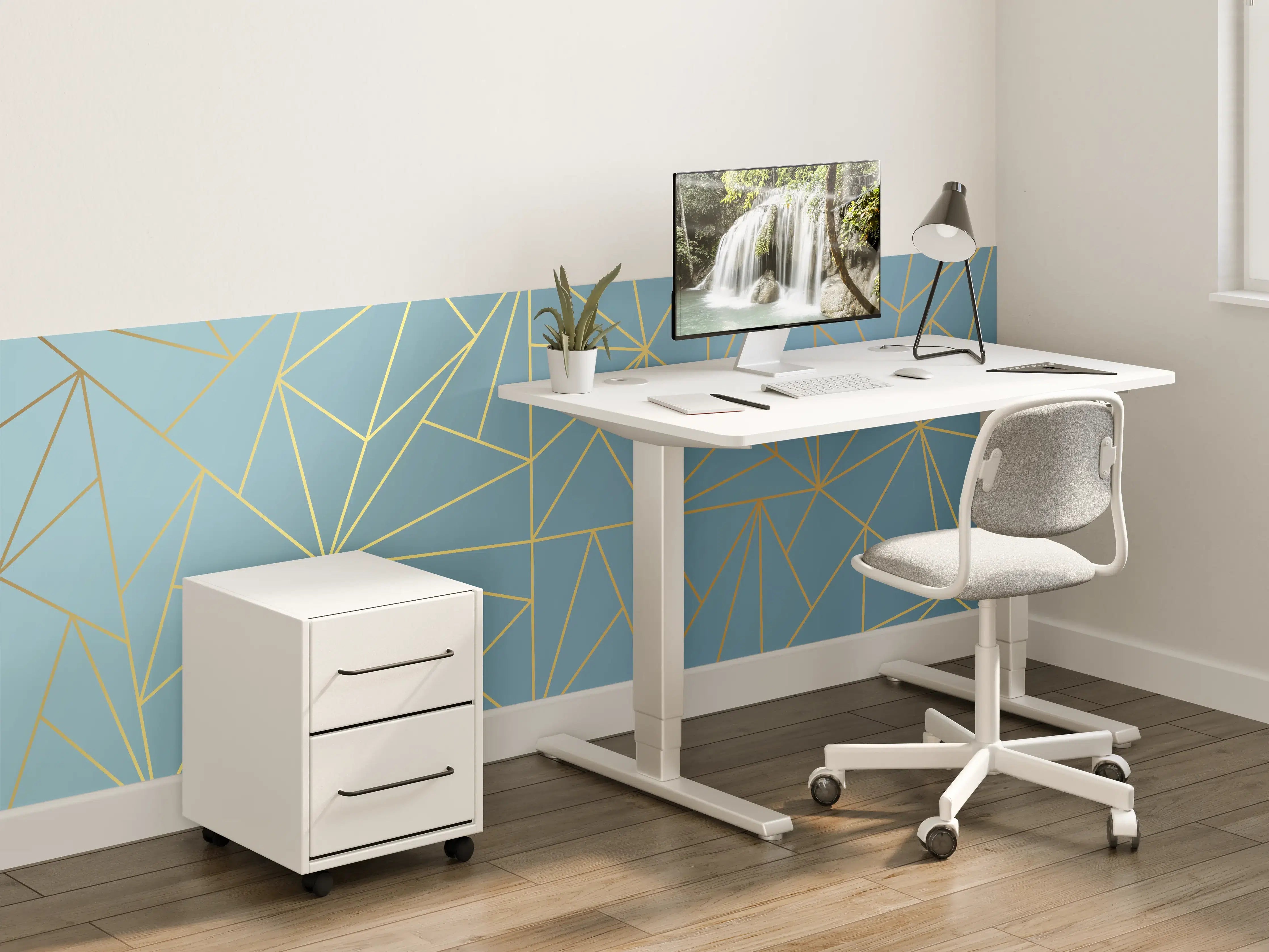 Kinderzimmer Wandgestaltung - GoldLine Geometrische Kunst