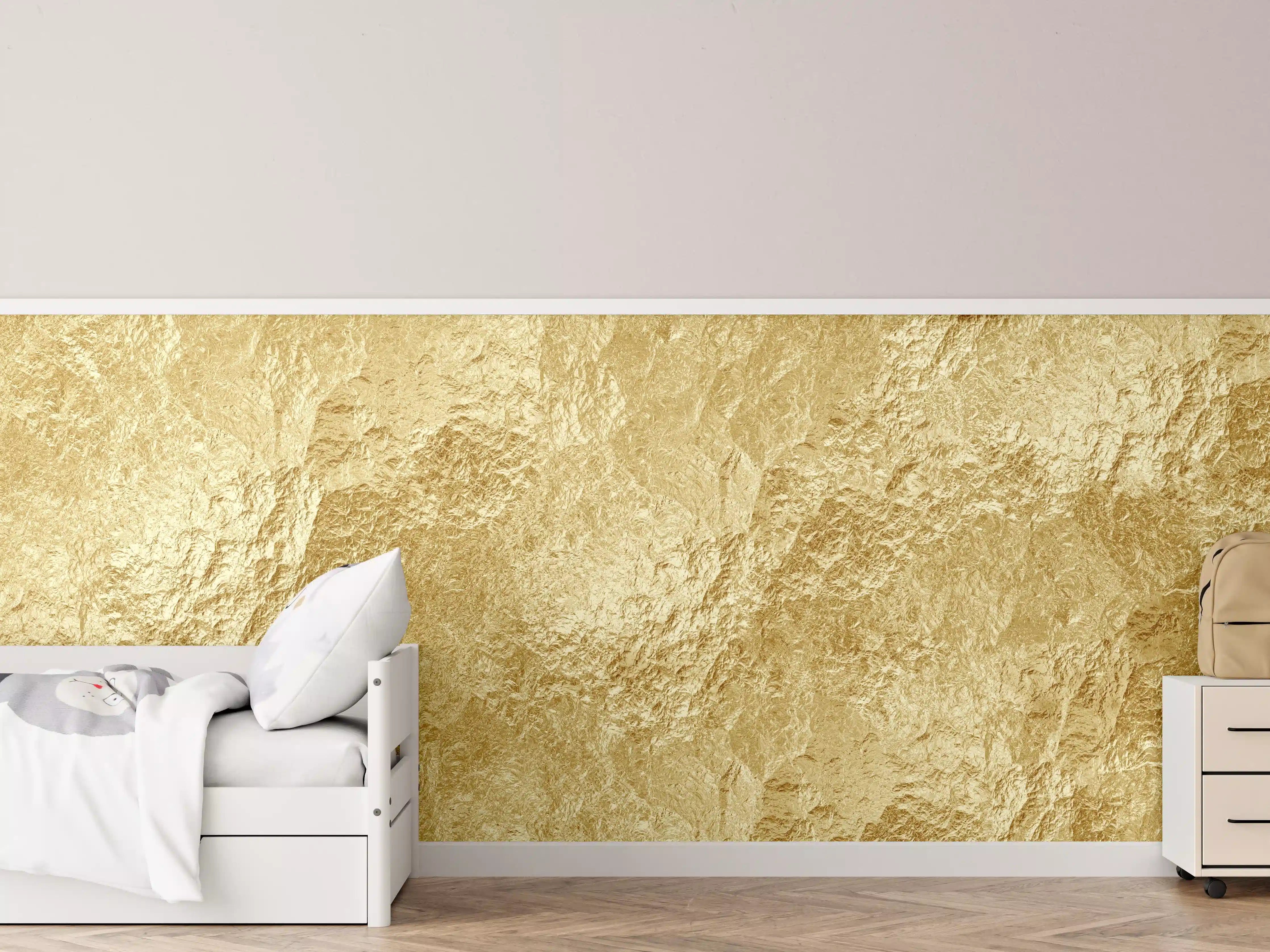 Kinderzimmer Wandgestaltung - Goldene Luxus Textur