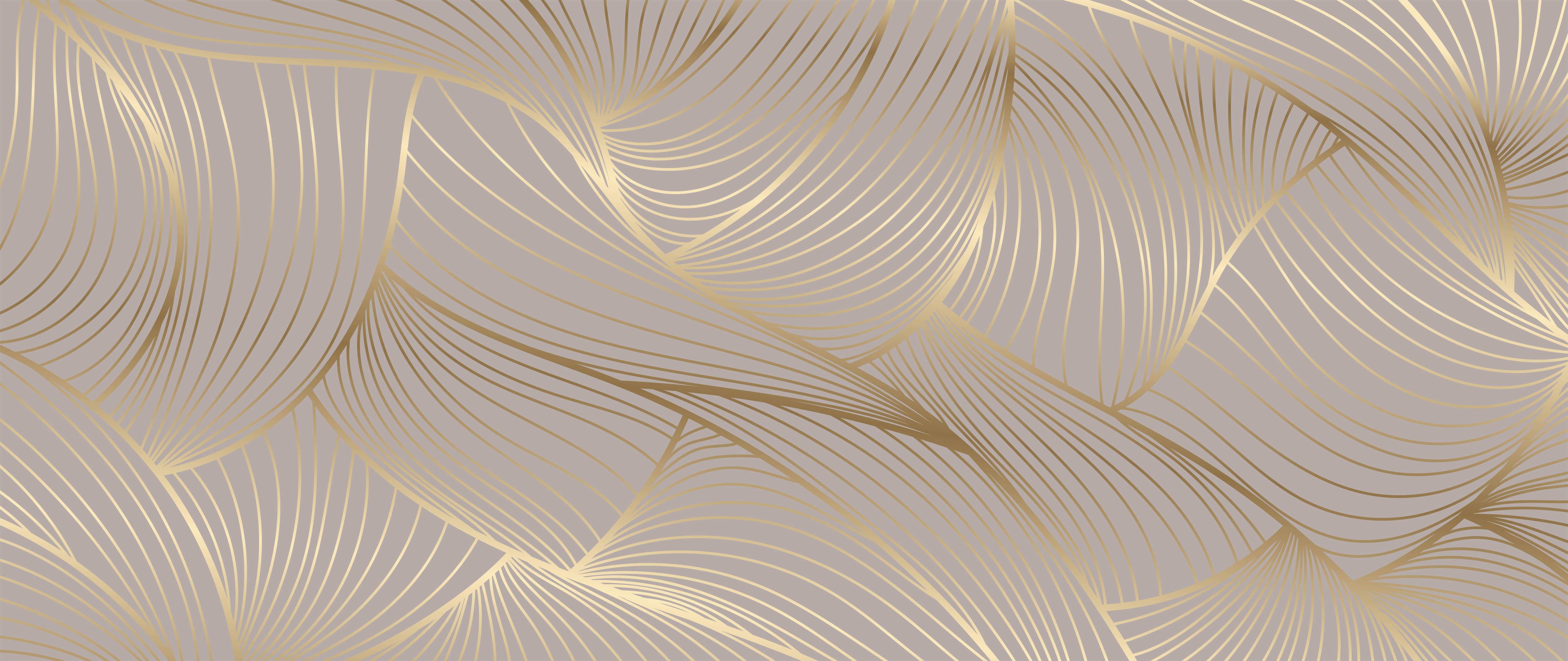 Kinderzimmer Wandgestaltung-Goldene Palmblatt-Textur