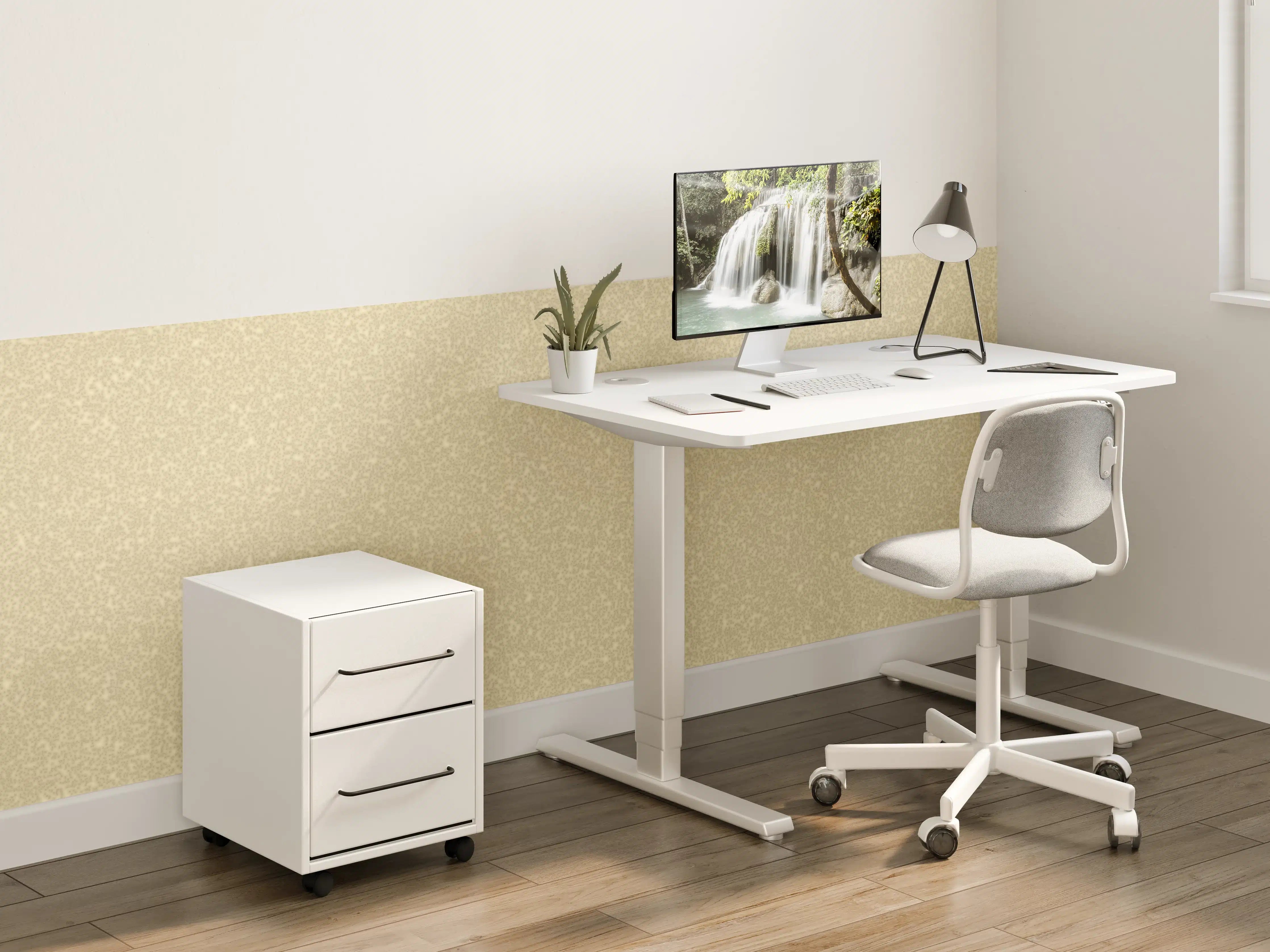 Kinderzimmer Wandgestaltung - Goldene Sandtextur mit feinen Körnern