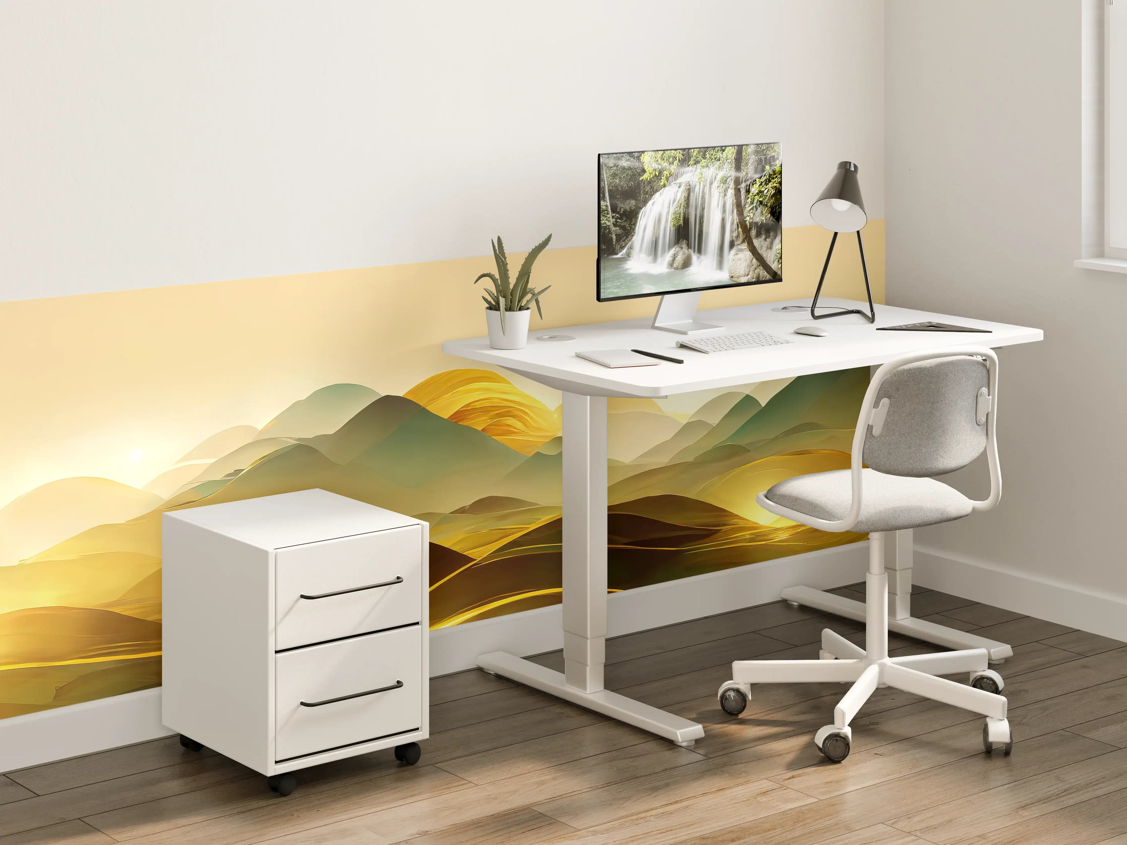 Kinderzimmer Wandgestaltung - Goldene Wüste - Illustration