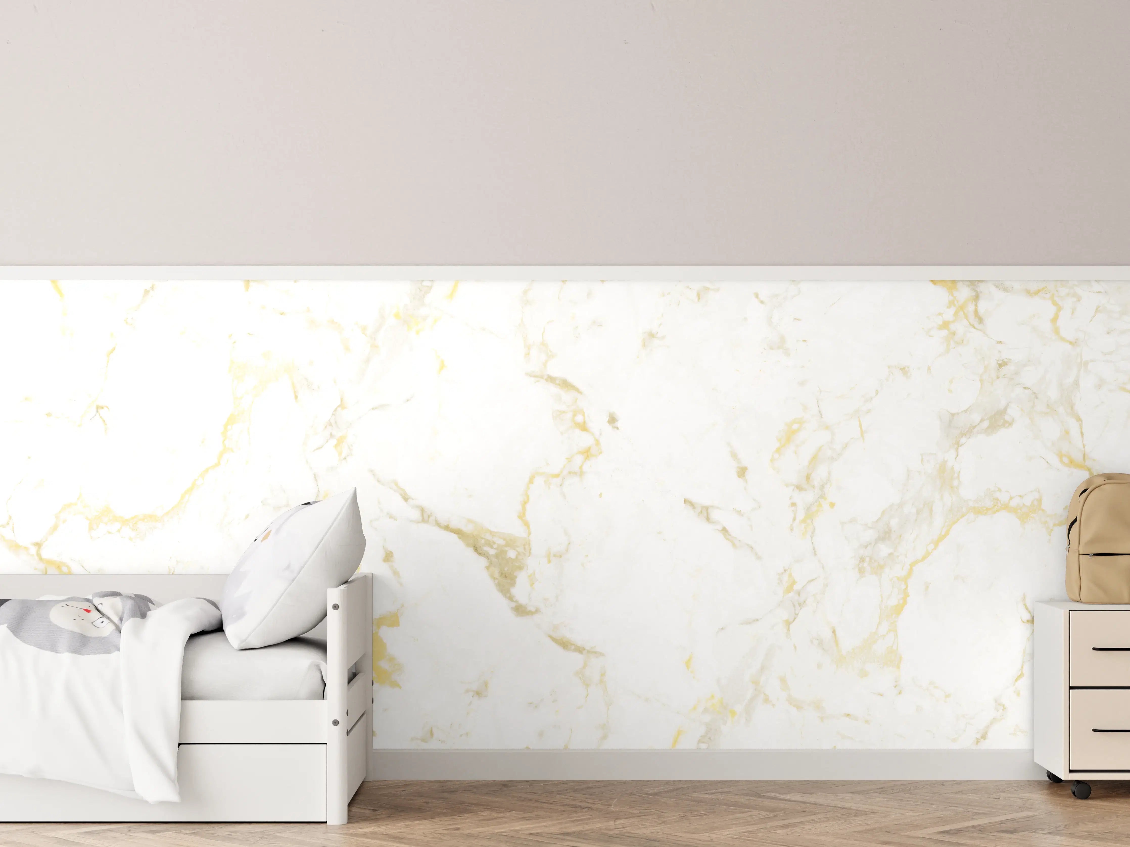 Kinderzimmer Wandgestaltung - Goldmarmor Textur