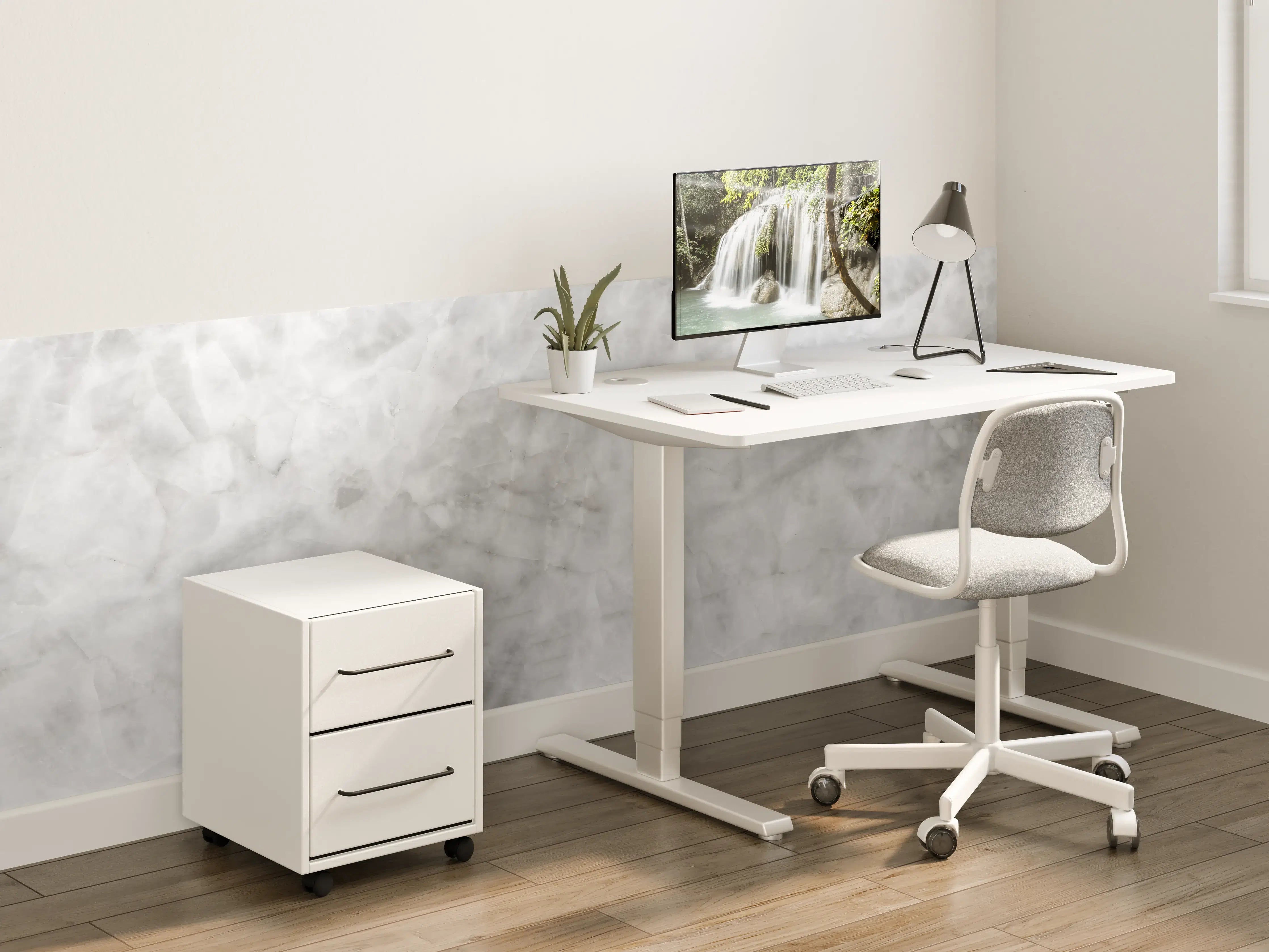 Kinderzimmer Wandgestaltung - Gräuliche Marmor Textur