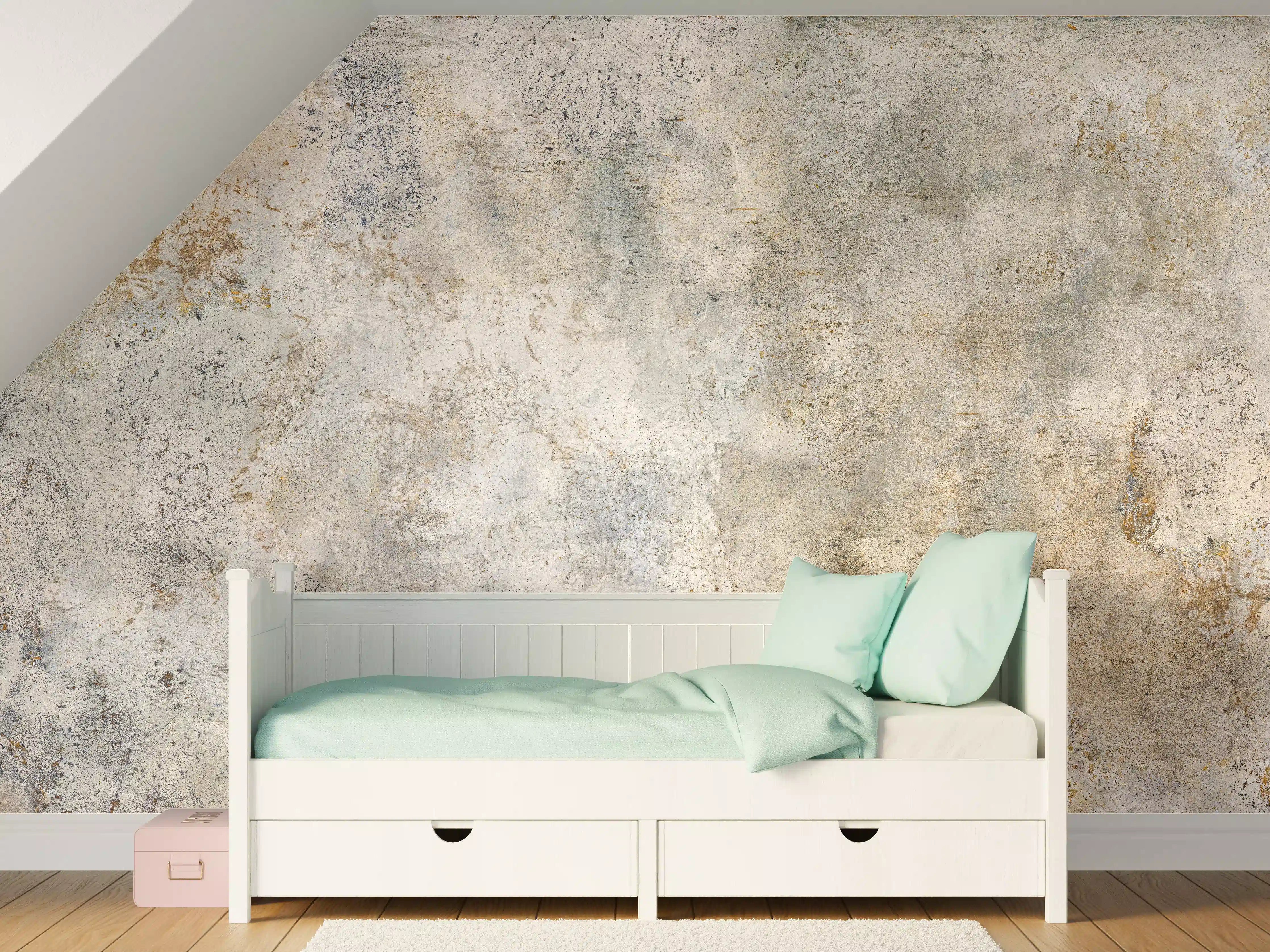 Kinderzimmer Wandgestaltung - Gräuliche Zement Textur