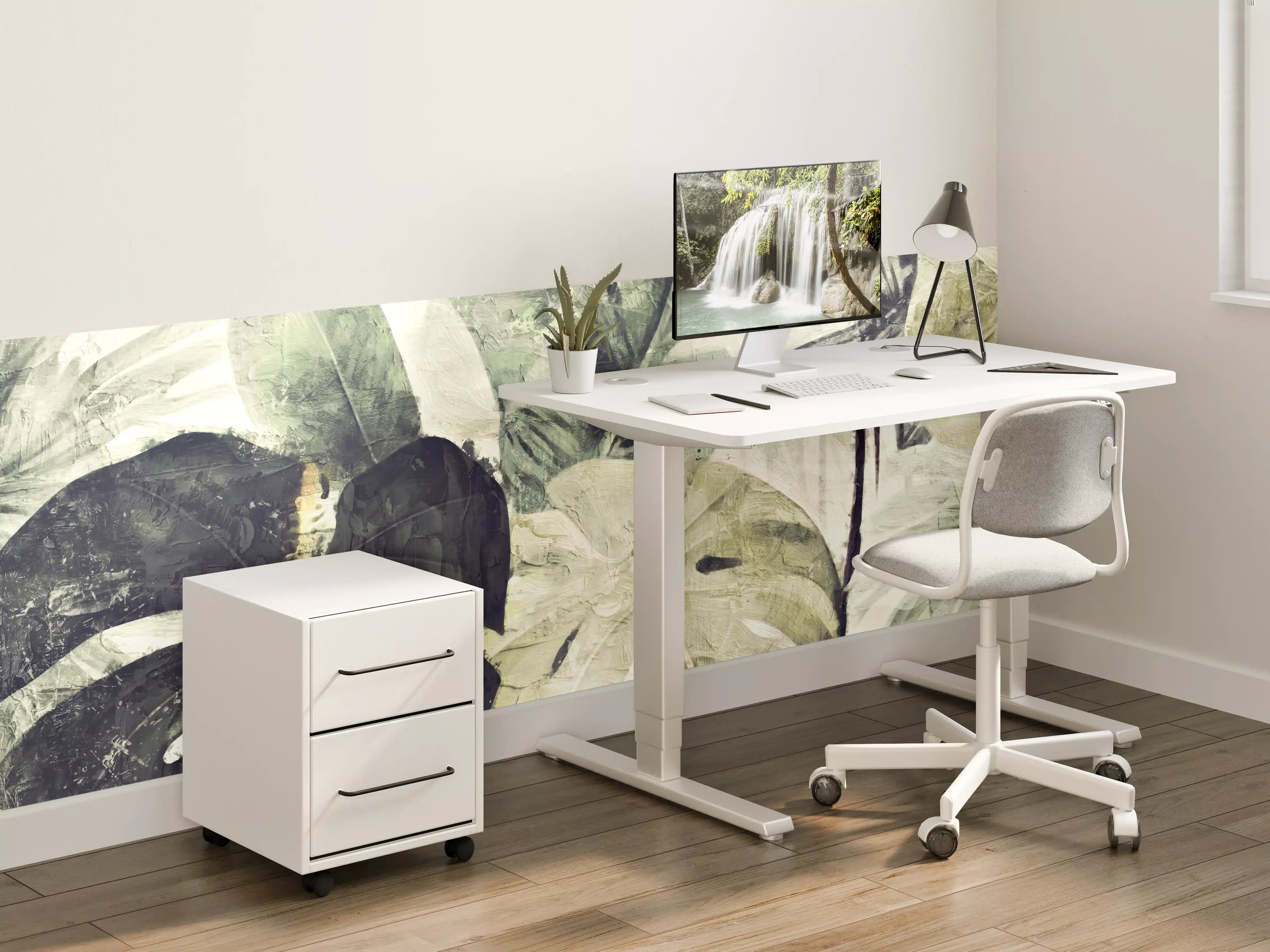 Kinderzimmer Wandgestaltung - Gräulicher Dschungel - Floral