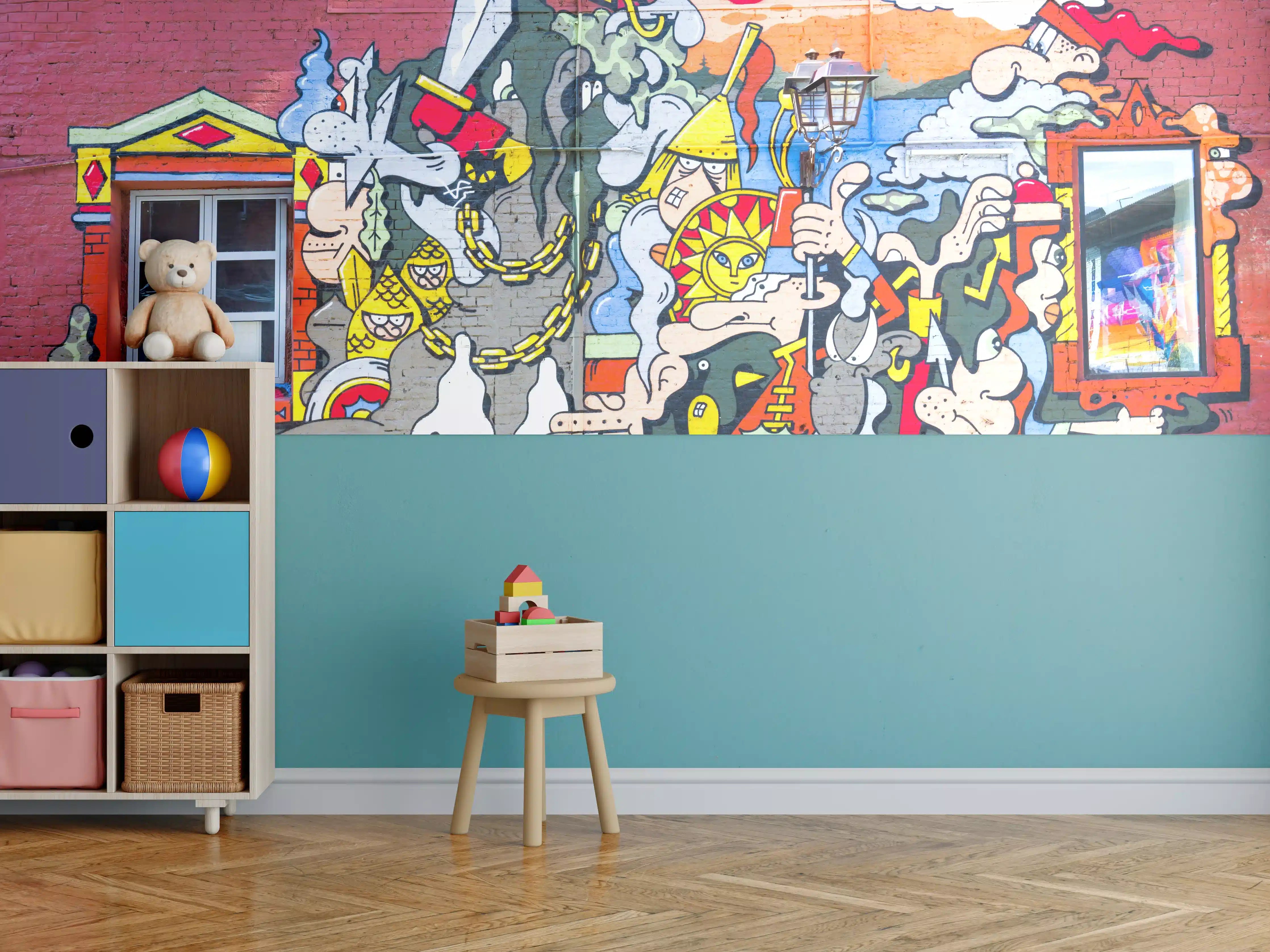 Kinderzimmer Wandgestaltung - Graffiti Wand - Urban Streetstyle