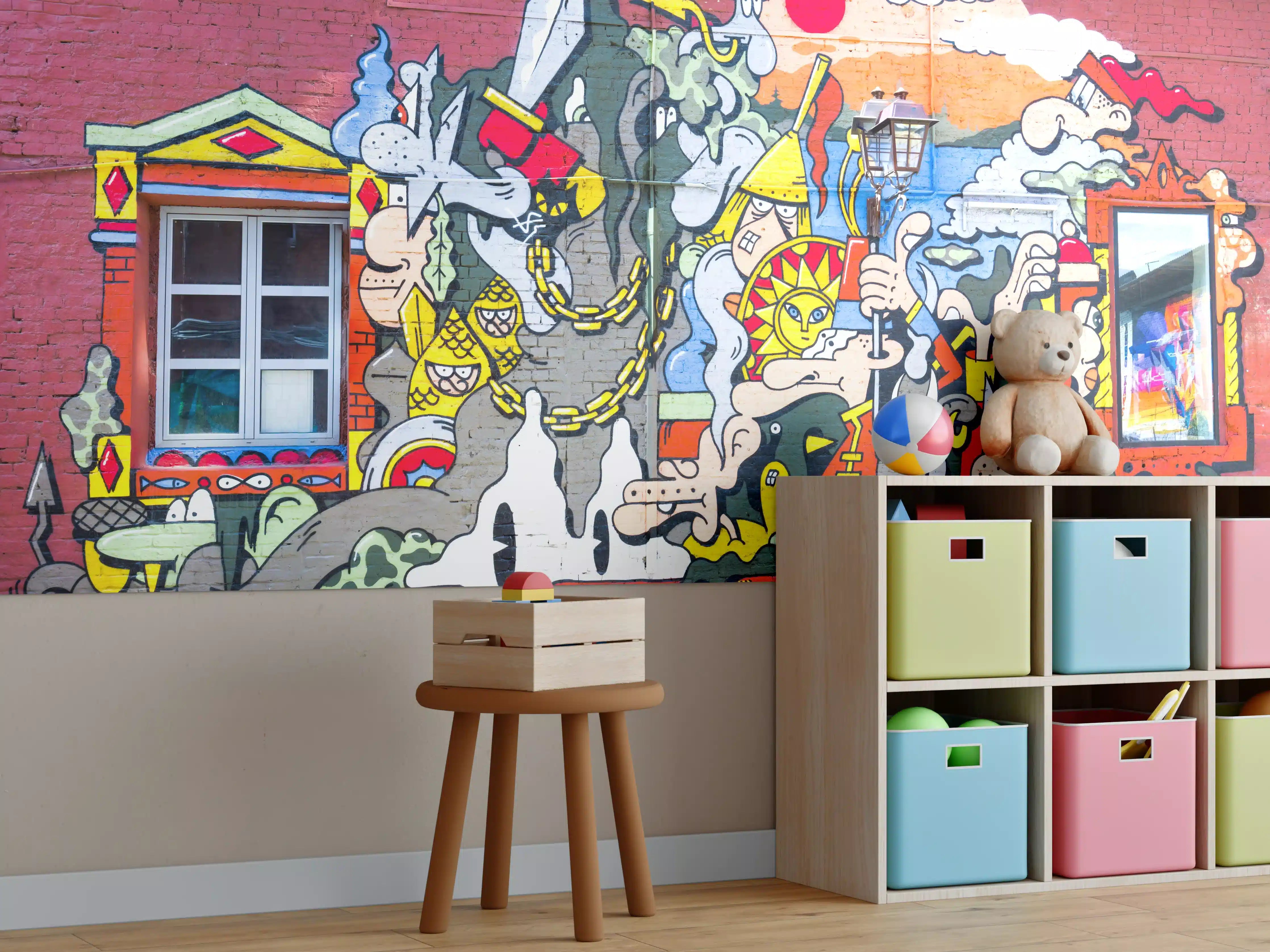 Kinderzimmer Wandgestaltung - Graffiti Wand - Urban Streetstyle