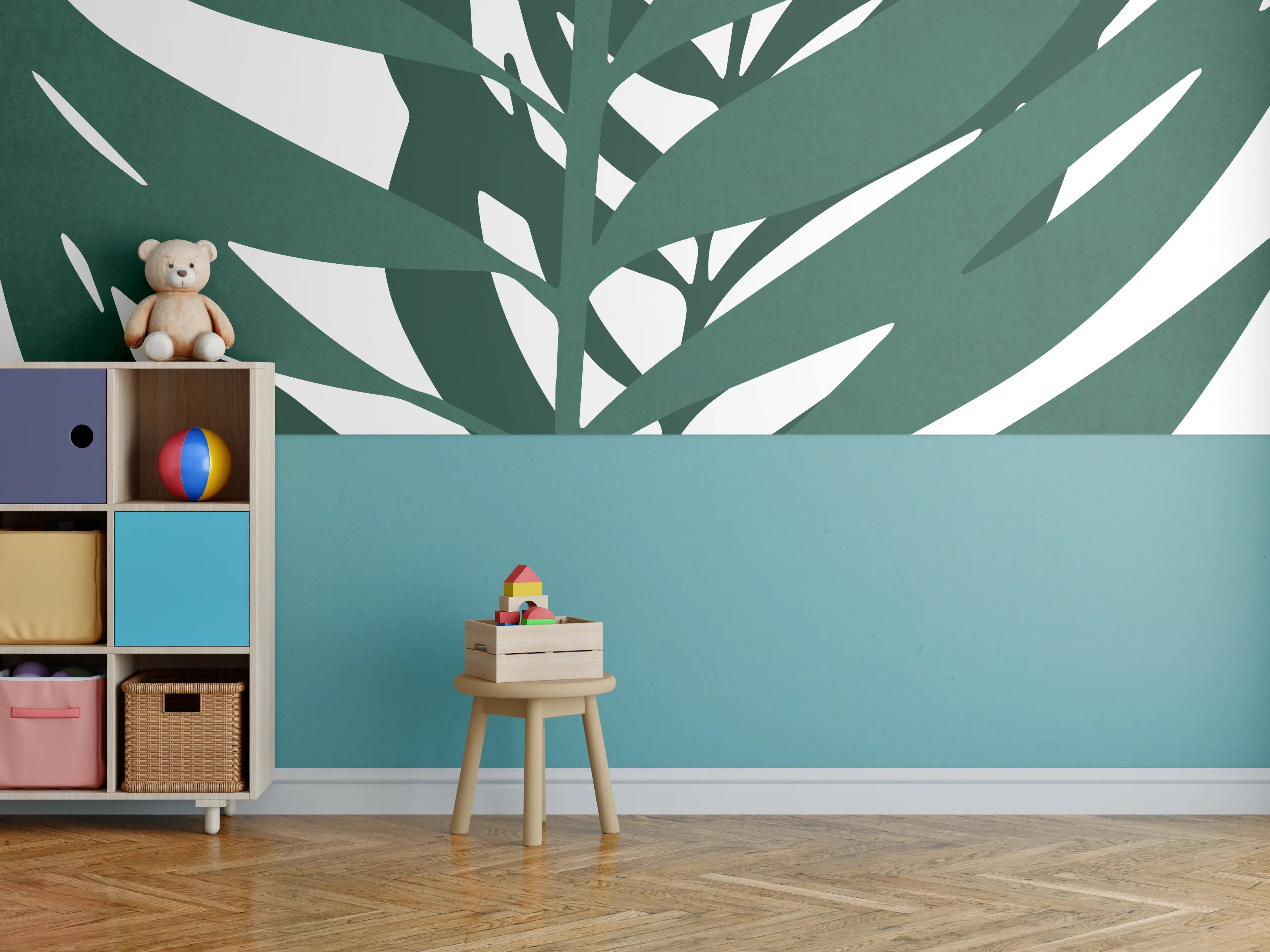 Kinderzimmer Wandgestaltung - Grafik einer Pflanze