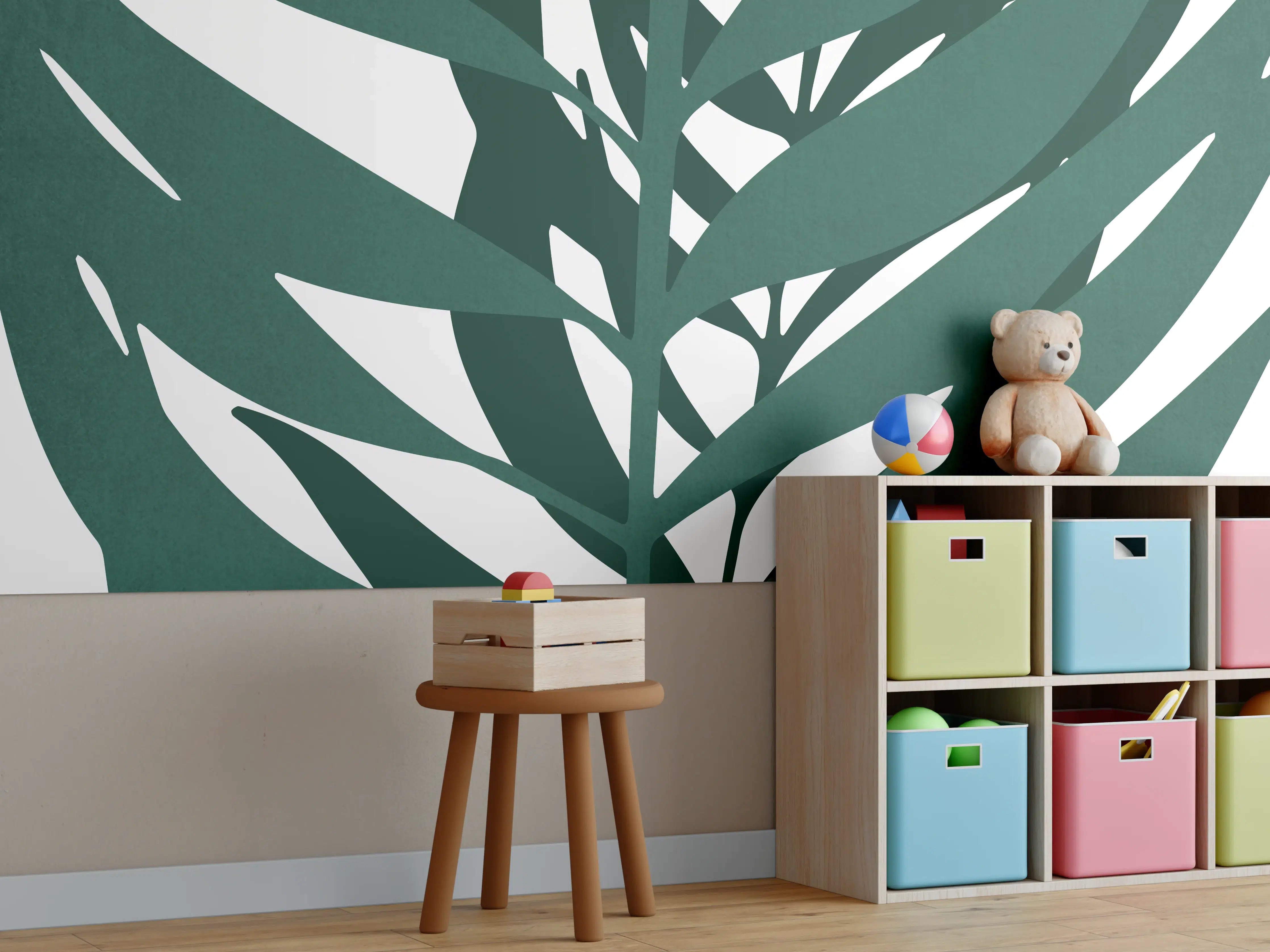 Kinderzimmer Wandgestaltung - Grafik einer Pflanze
