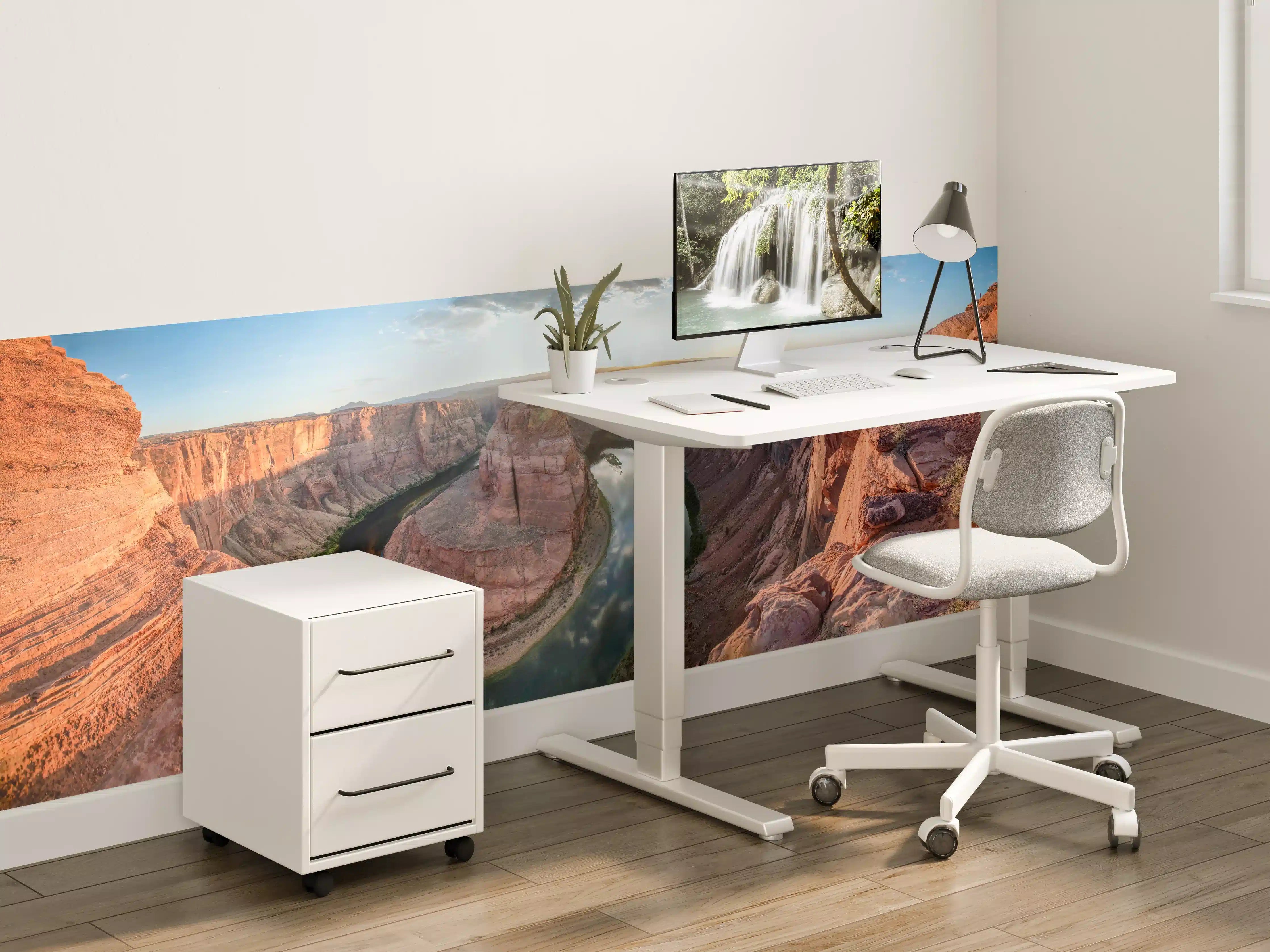 Kinderzimmer Wandgestaltung - Grand Canyon mit Fluss bei Sonnenuntergang