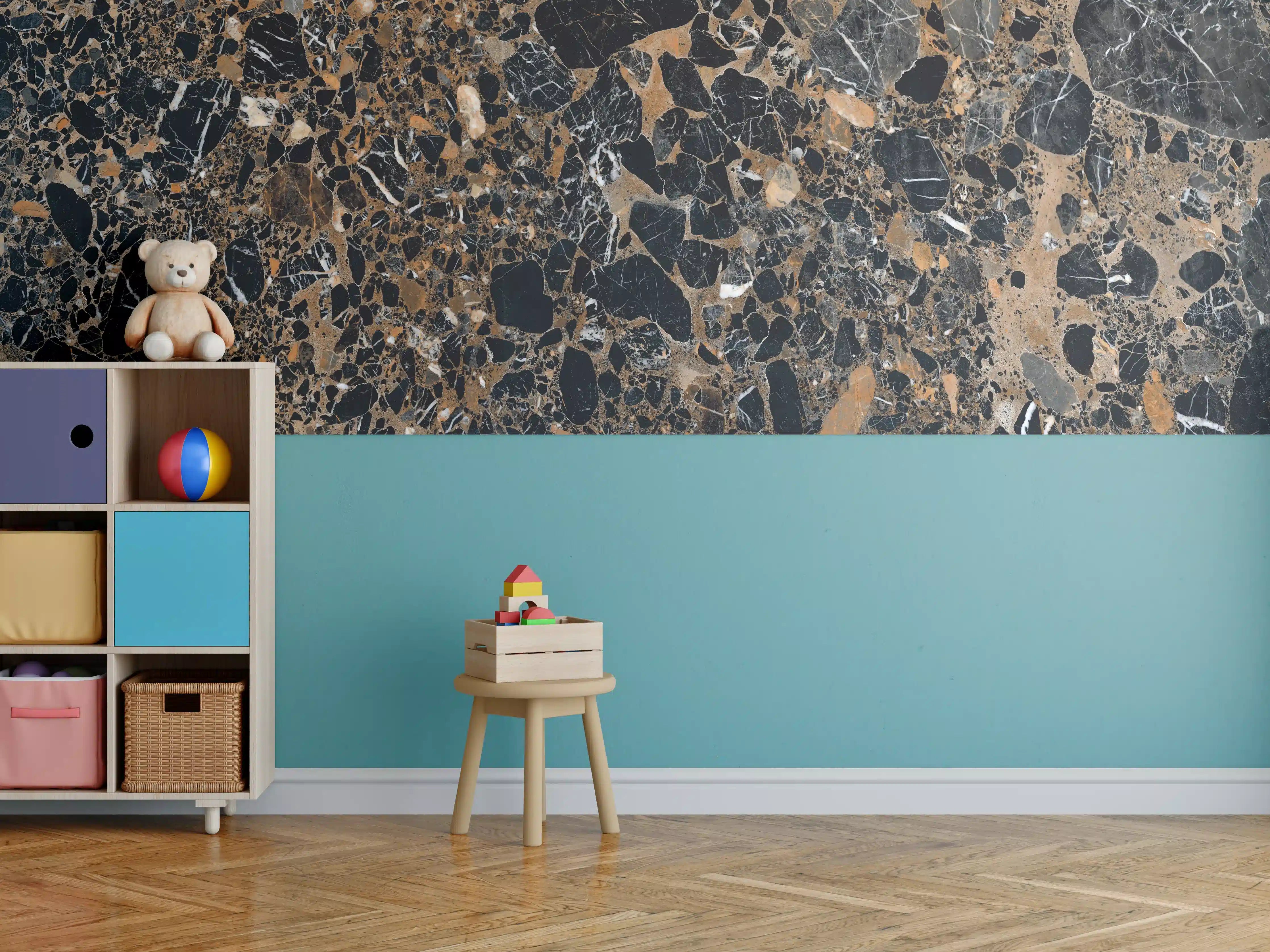 Kinderzimmer Wandgestaltung - Granit luxus Textur