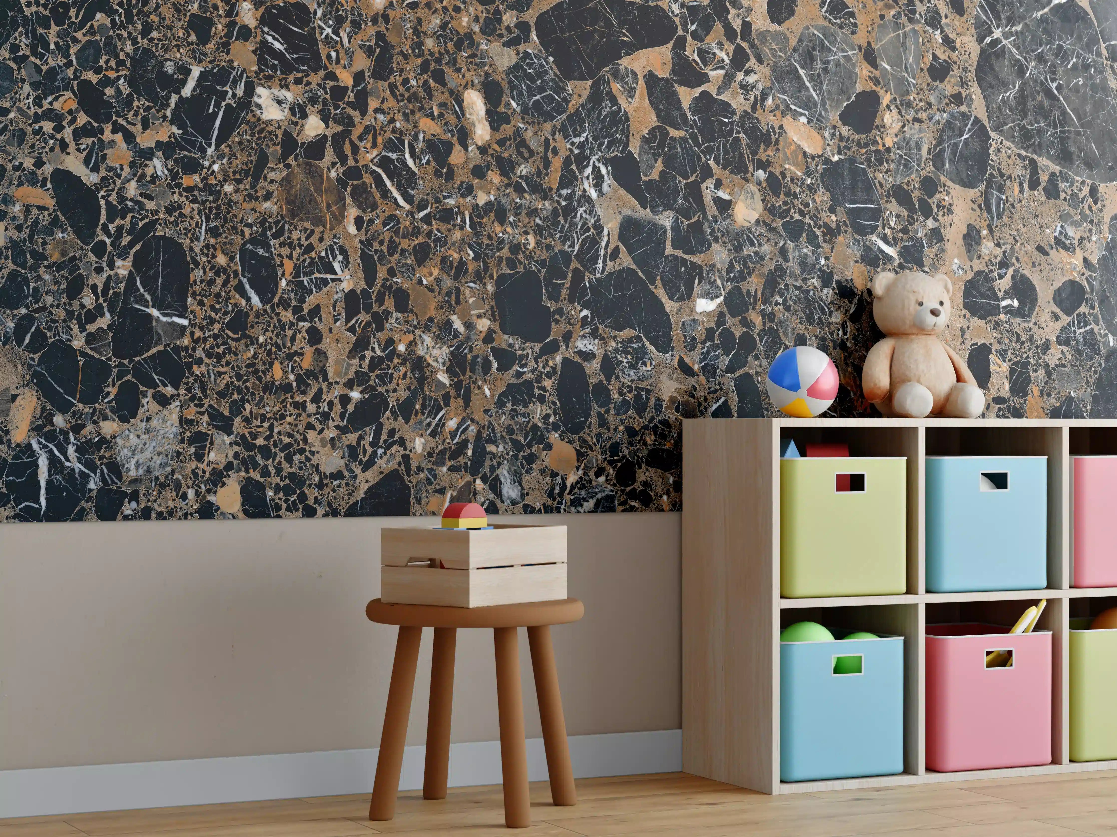 Kinderzimmer Wandgestaltung - Granit luxus Textur