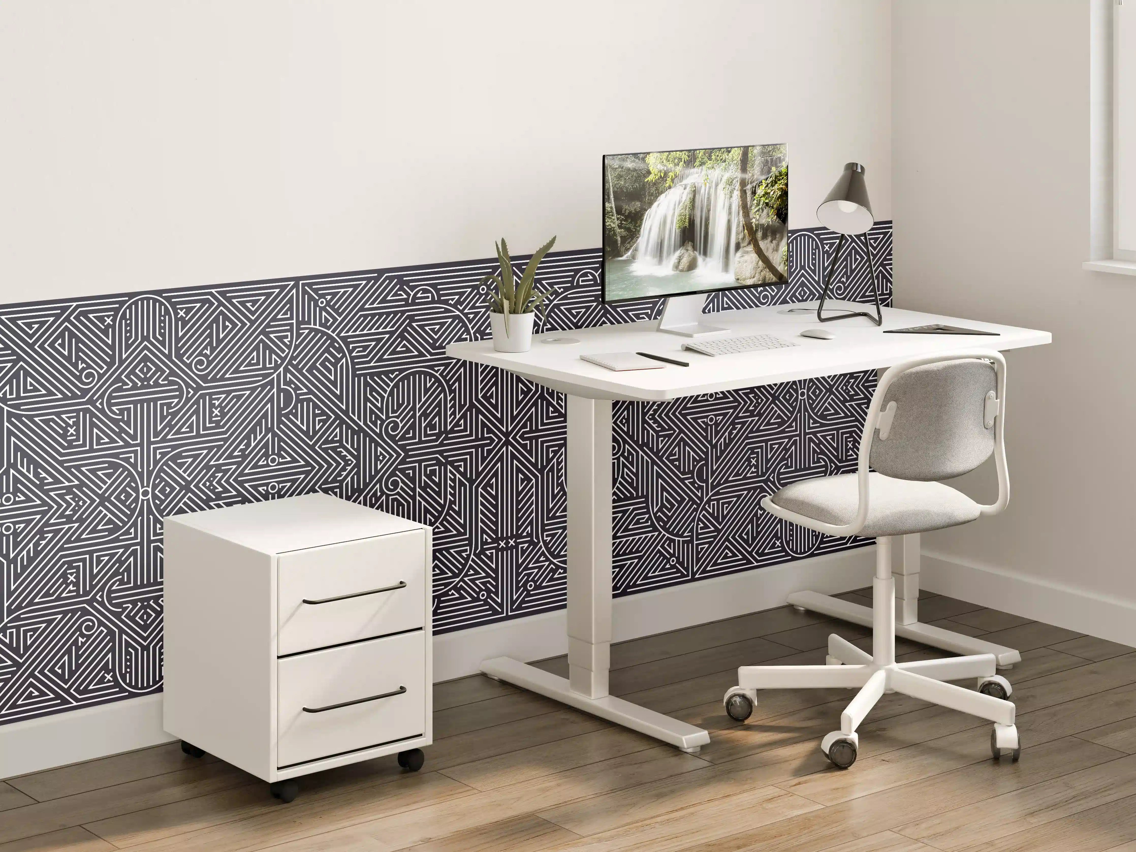 Kinderzimmer Wandgestaltung - Graue Akzente: Geometrische Wandideen