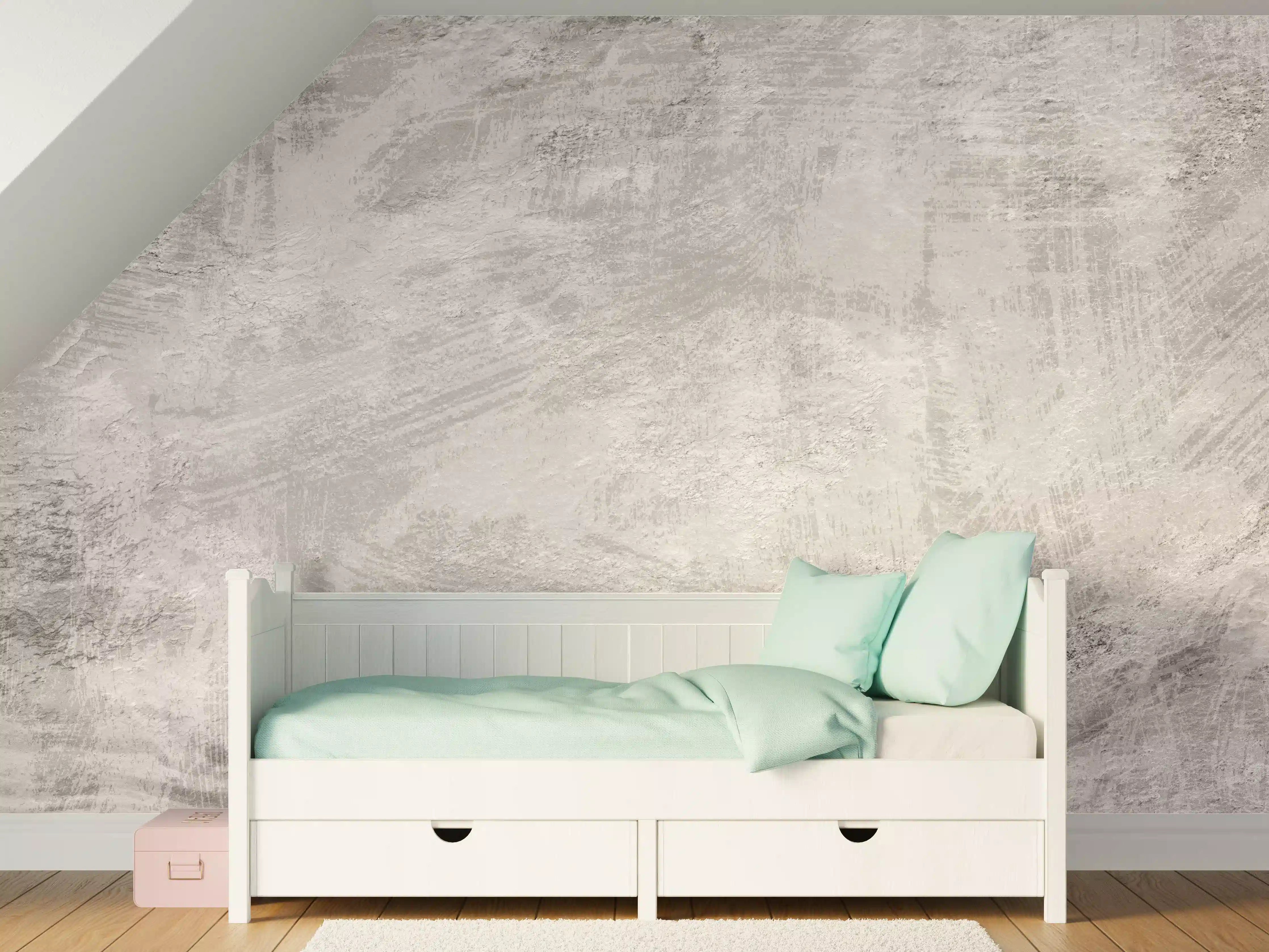 Kinderzimmer Wandgestaltung - Graue Beton Textur Struktur