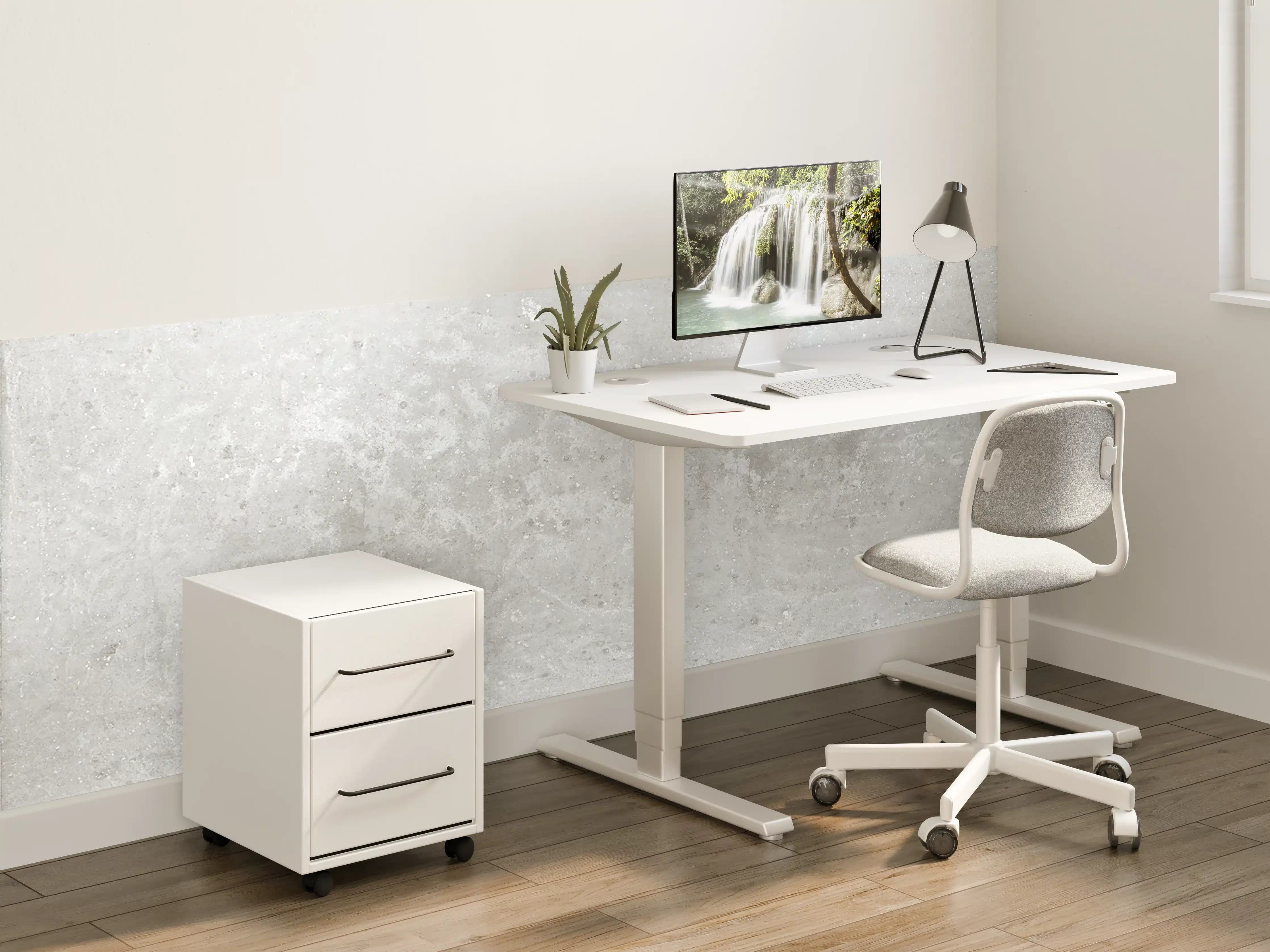 Kinderzimmer Wandgestaltung - Graue Betonwand mit feiner Struktur