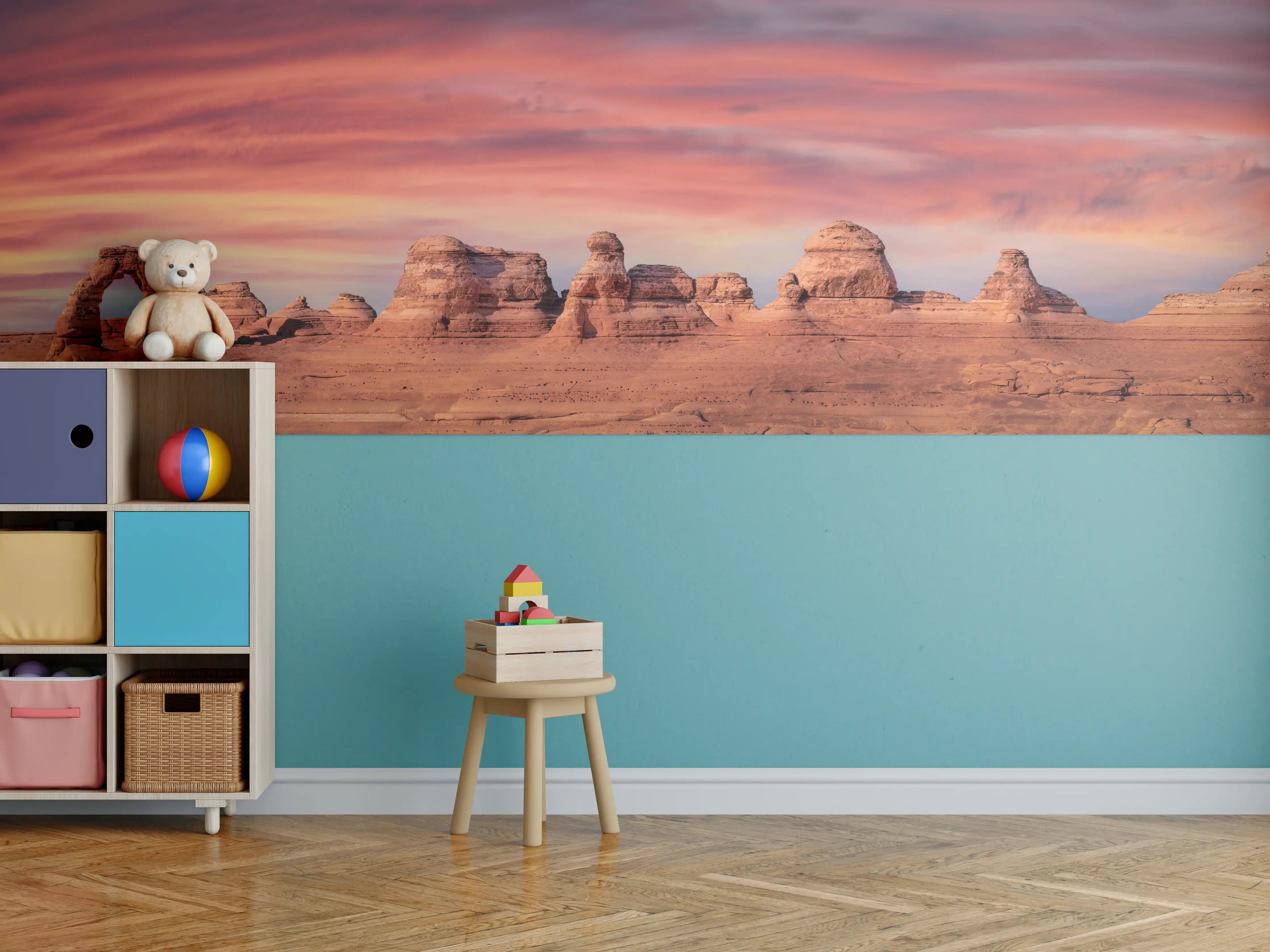 Kinderzimmer Wandgestaltung - Graue Dämmerung in der Wüste