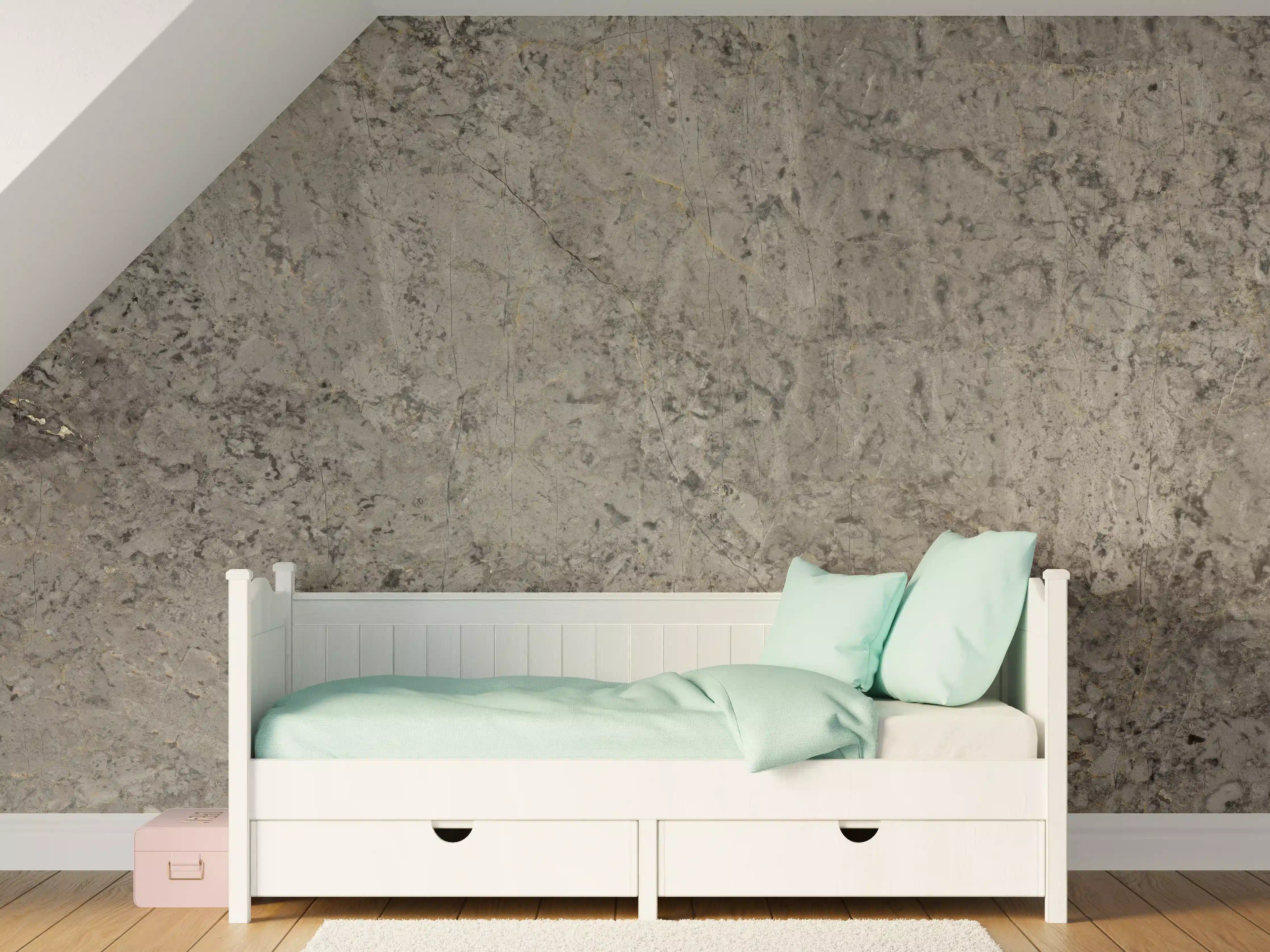 Kinderzimmer Wandgestaltung - Graue Granit Textur